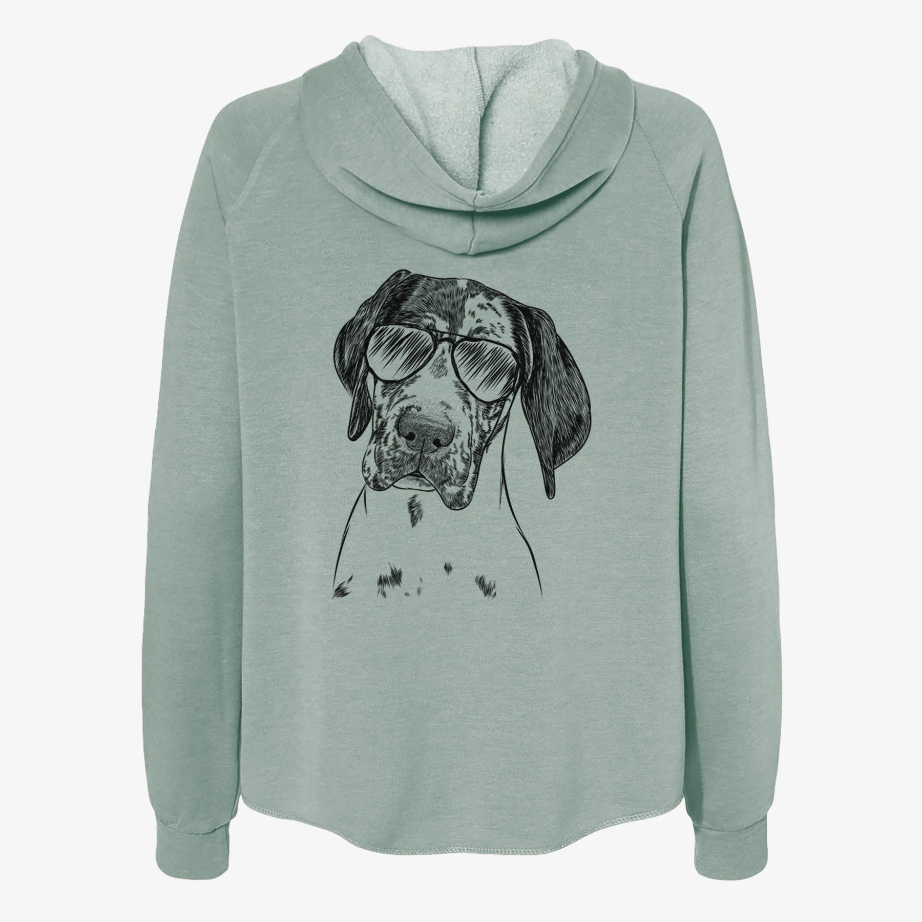 Nyx the Great Dane - Women's Cali Wave Zip-Up Sweatshirt - Image 7