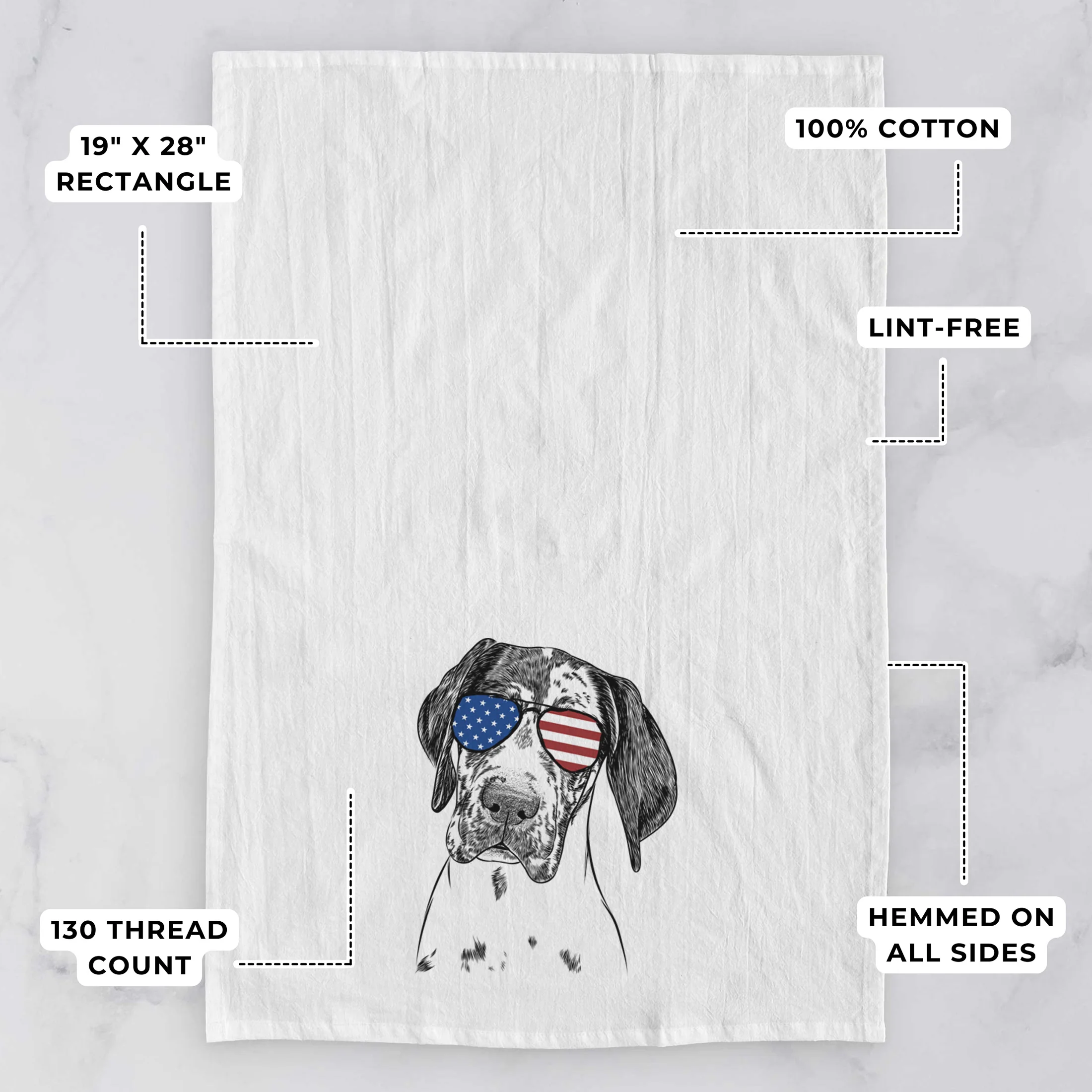 Nyx the Great Dane Tea Towel - Image 3