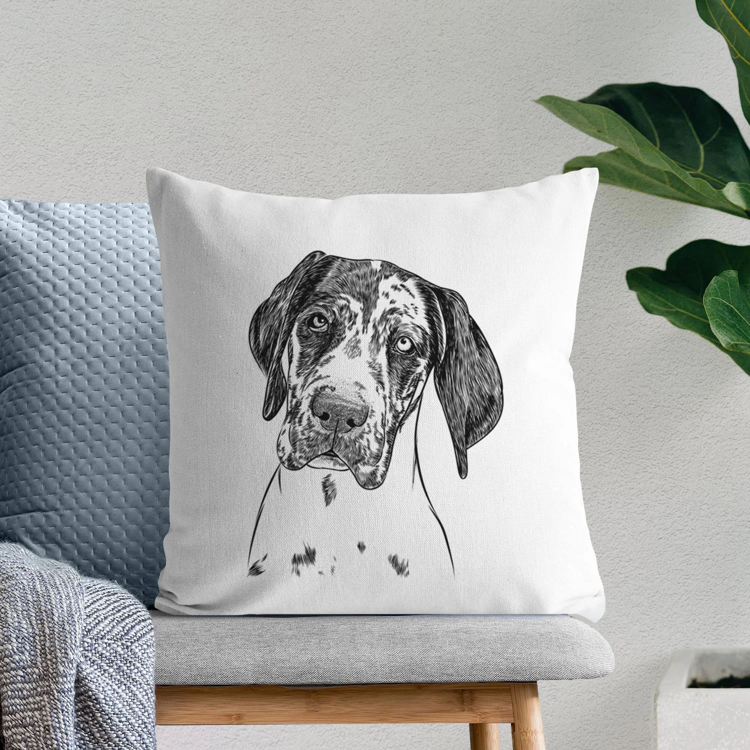 Nyx the Great Dane - Throw Pillow Cover - Image 6