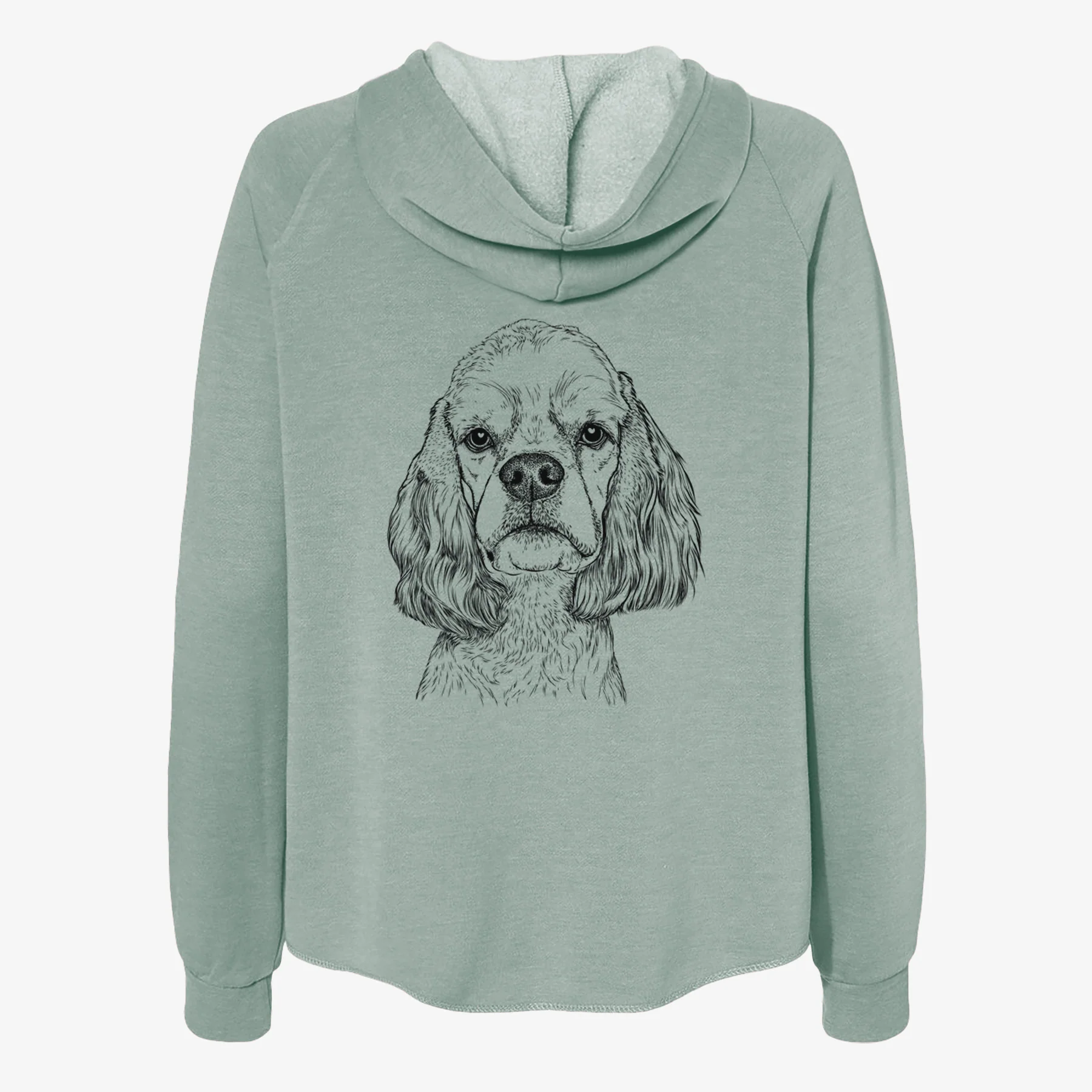 Oakley the American Cocker Spaniel - Women's Cali Wave Zip-Up Sweatshirt - Image 4