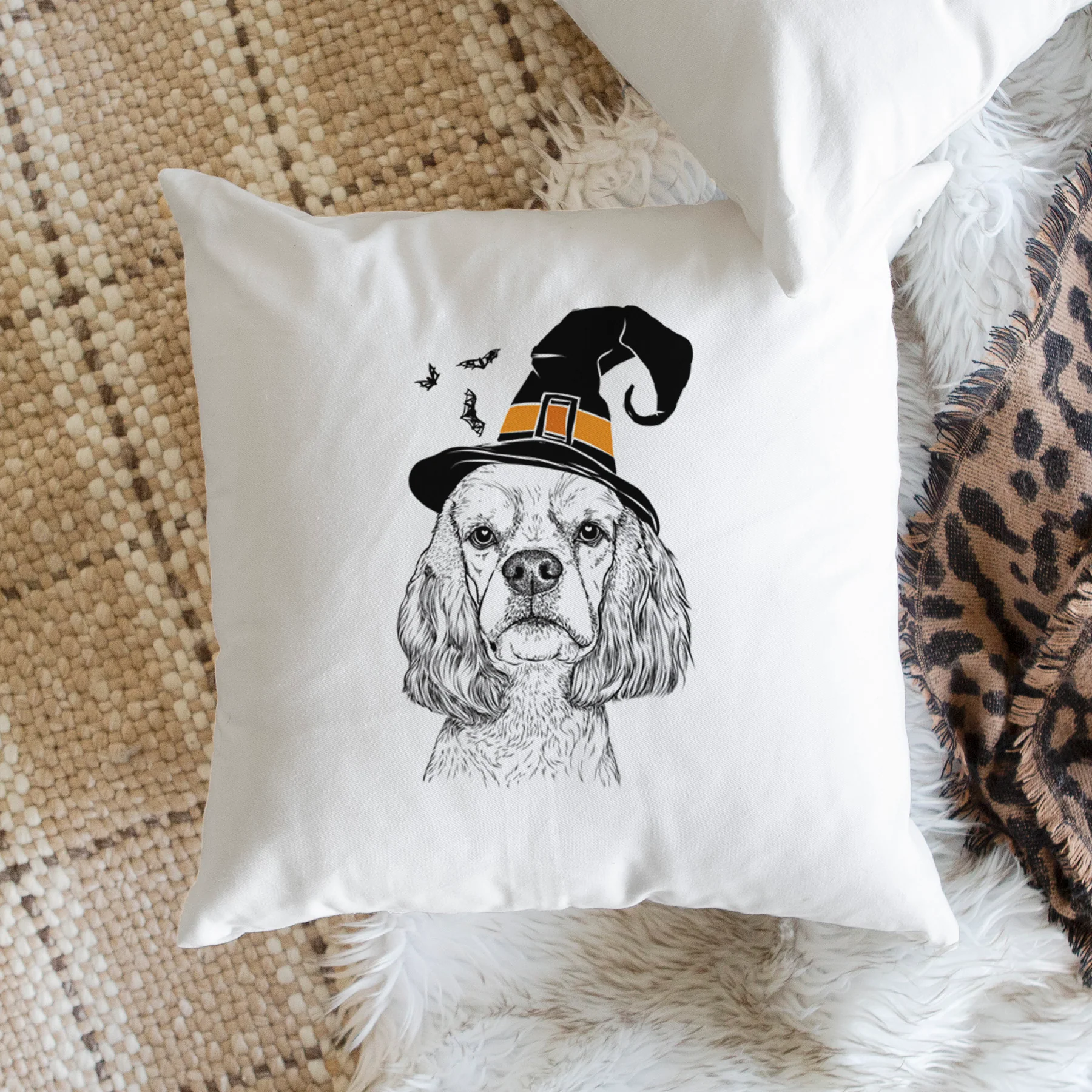 Oakley the American Cocker Spaniel - Throw Pillow Cover - Image 2