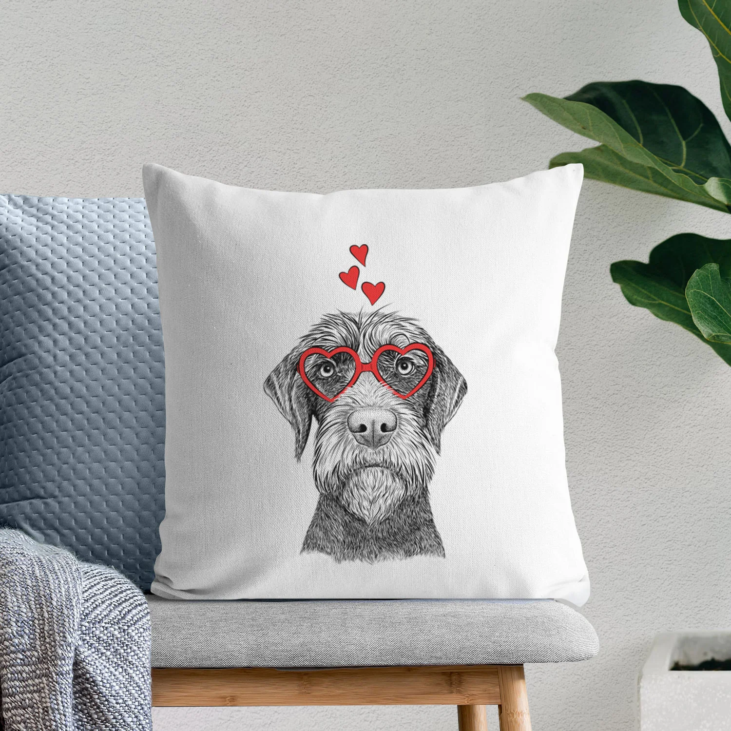 Oakley the Pudelpointer - Throw Pillow Cover - Image 7