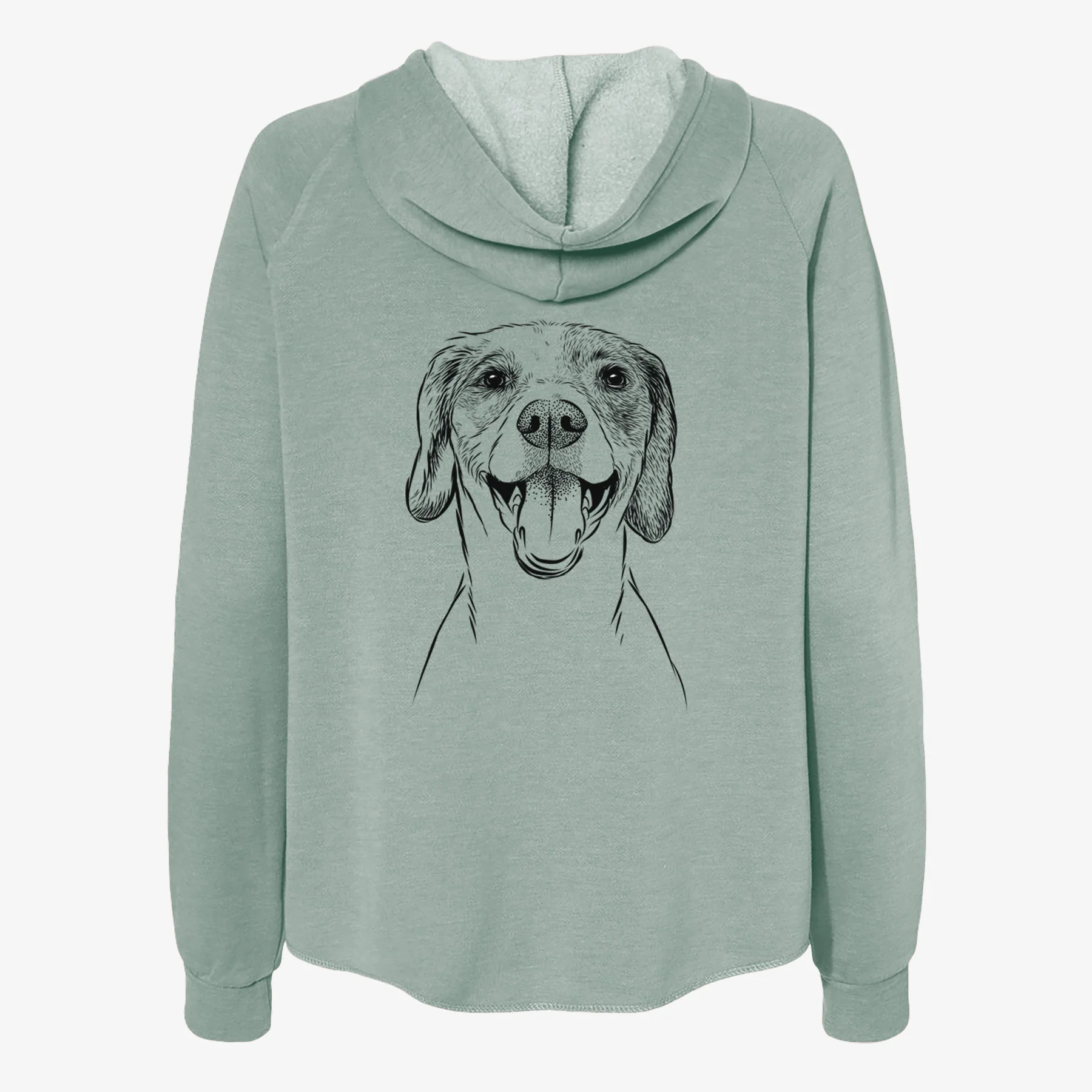 Obi the Beagle Mix - Women's Cali Wave Zip-Up Sweatshirt - Image 4