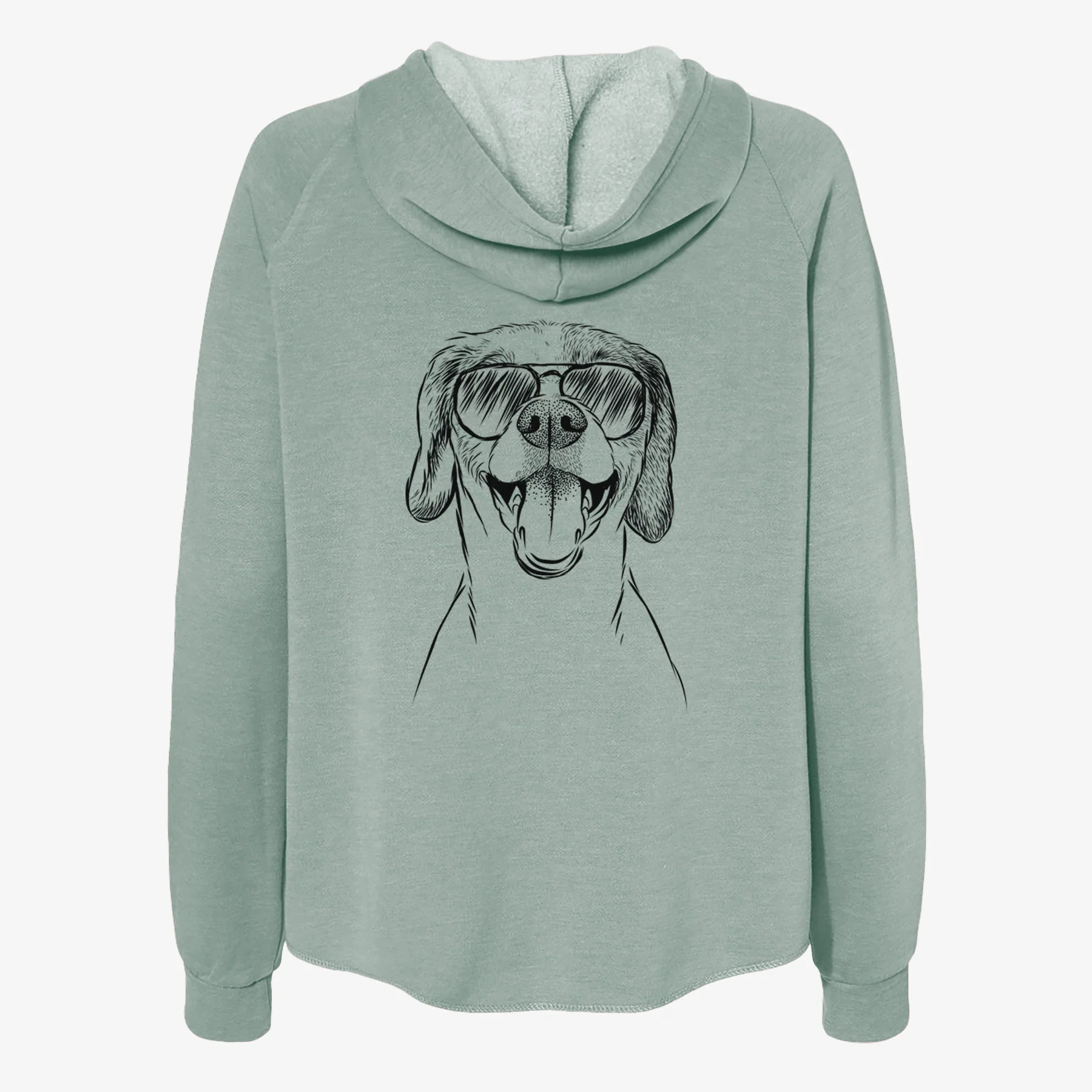 Obi the Beagle Mix - Women's Cali Wave Zip-Up Sweatshirt - Image 7
