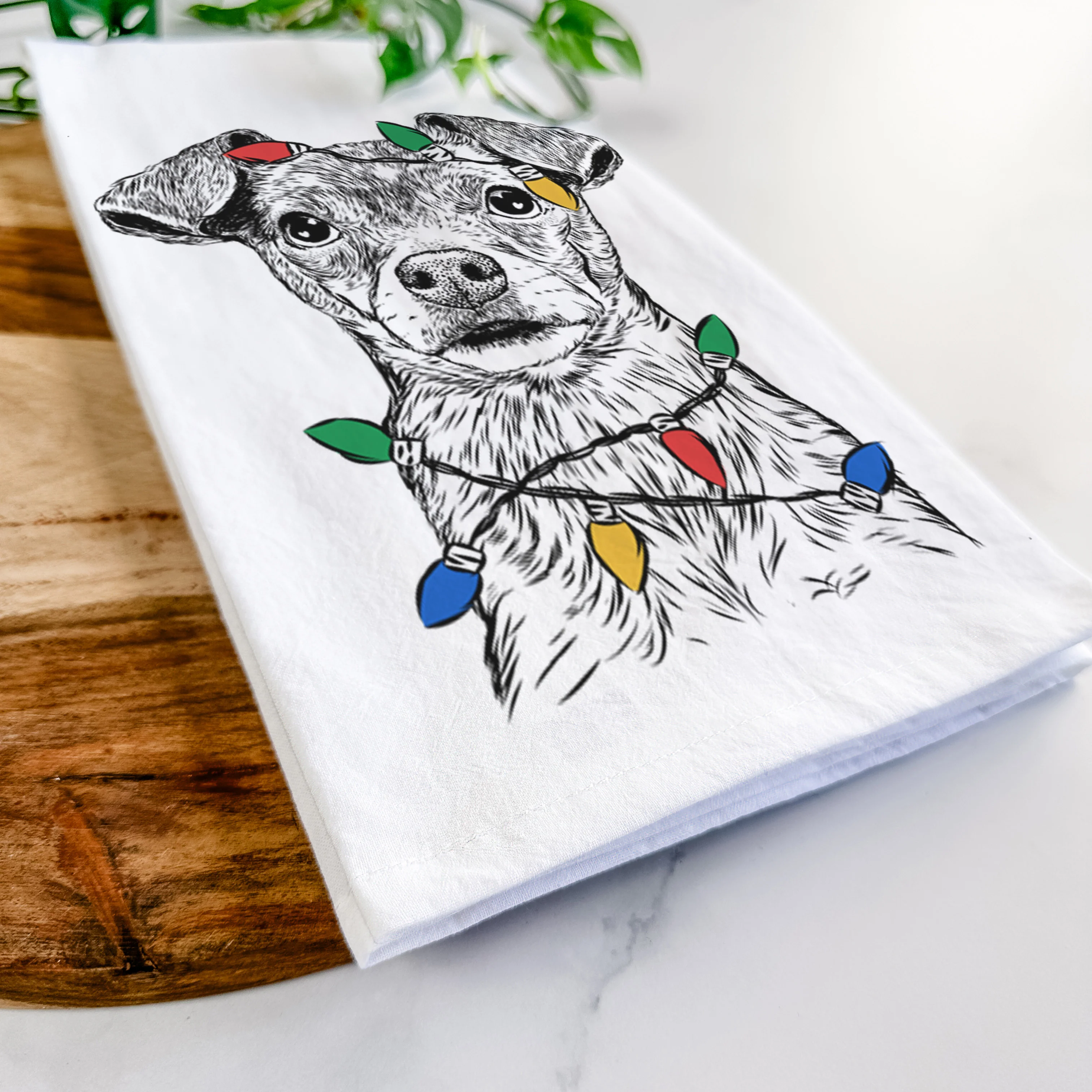 Olive the Mixed Breed Tea Towel - Image 10