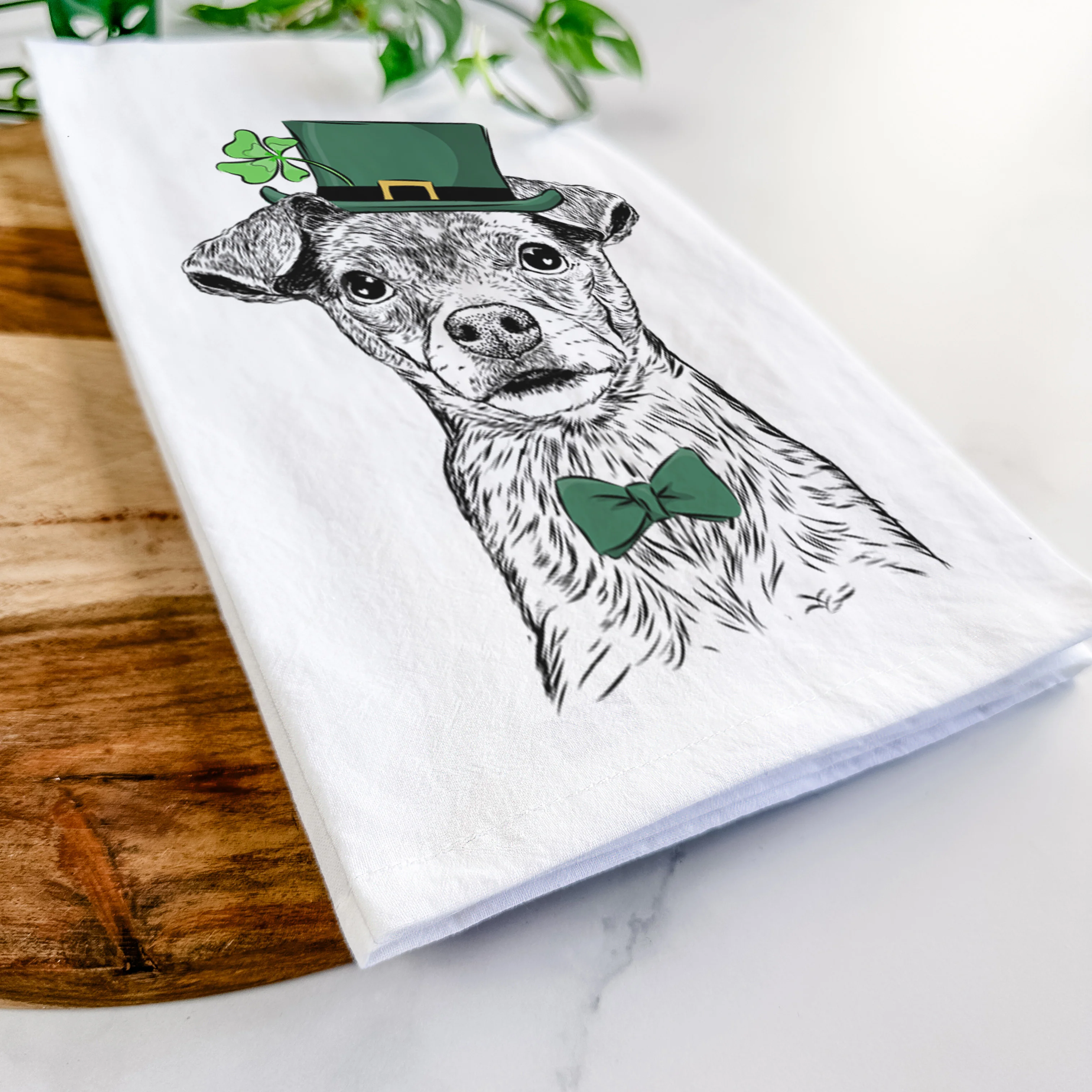 Olive the Mixed Breed Tea Towel - Image 13