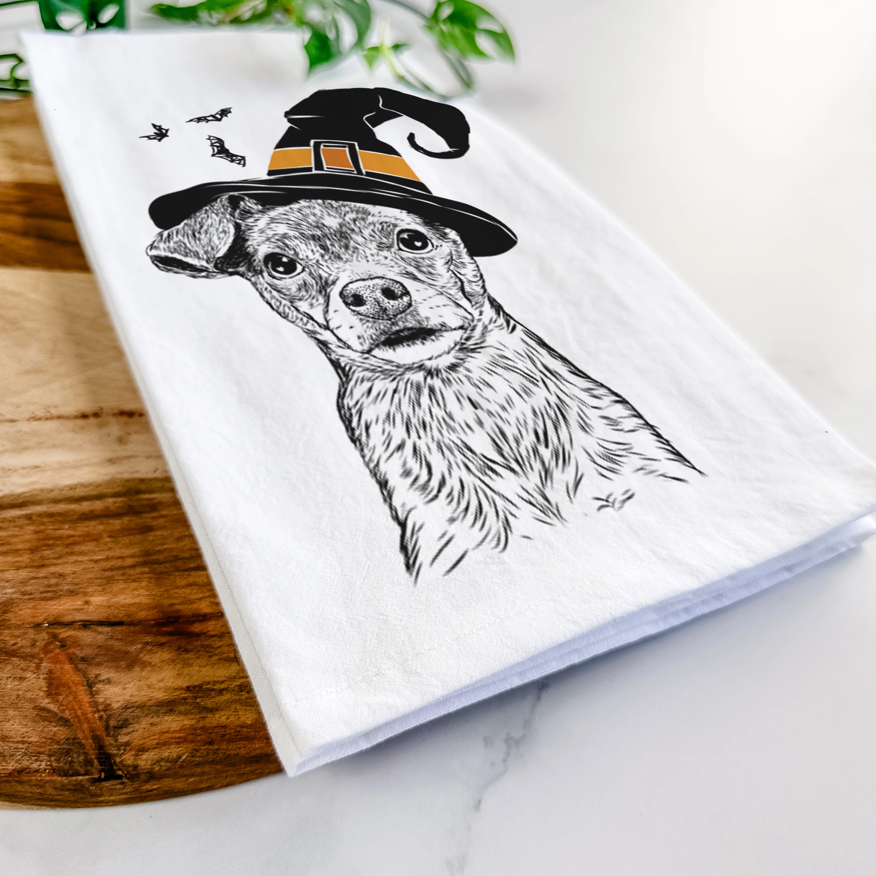 Olive the Mixed Breed Tea Towel - Image 8