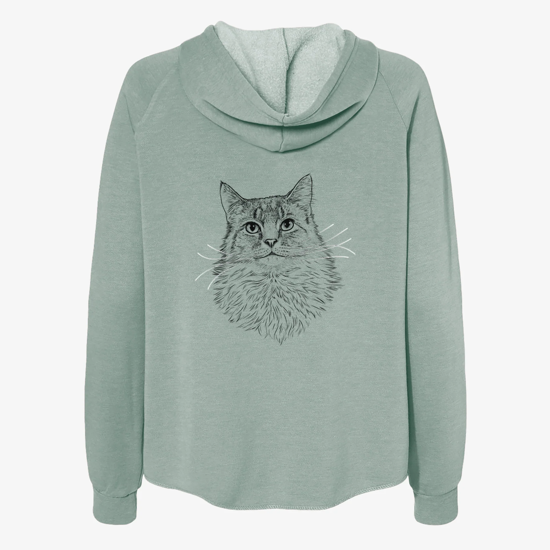 Olive the Cat - Women's Cali Wave Zip-Up Sweatshirt - Image 4