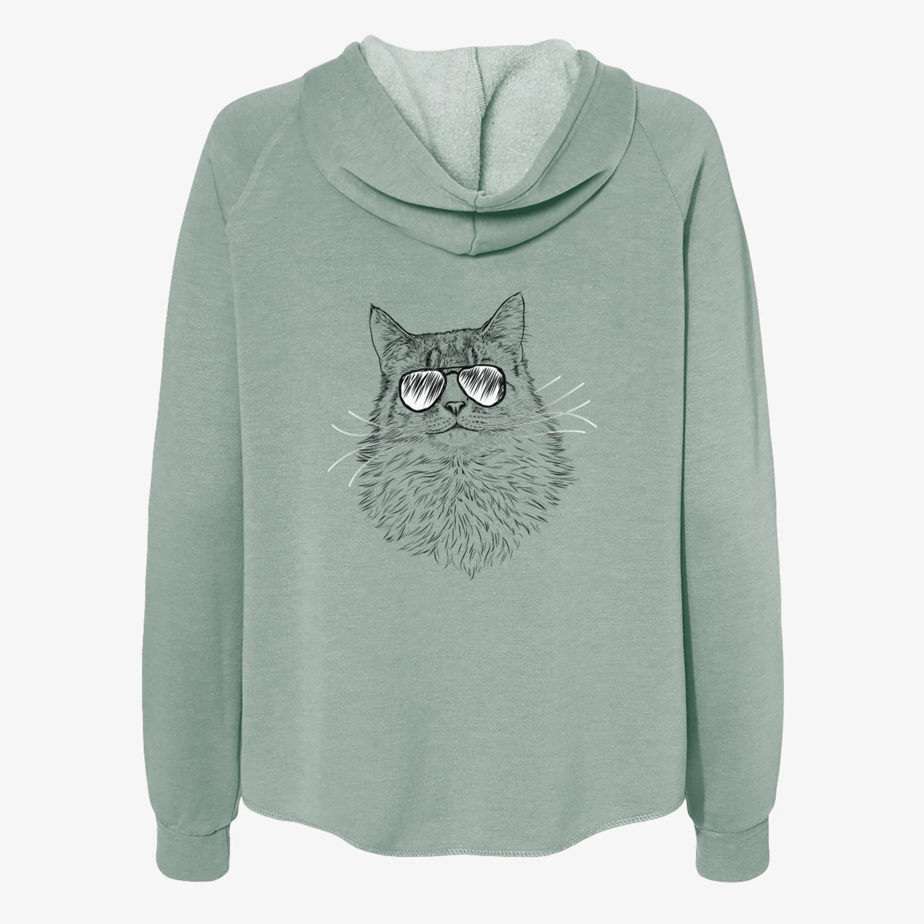 Olive the Cat - Women's Cali Wave Zip-Up Sweatshirt - Image 7