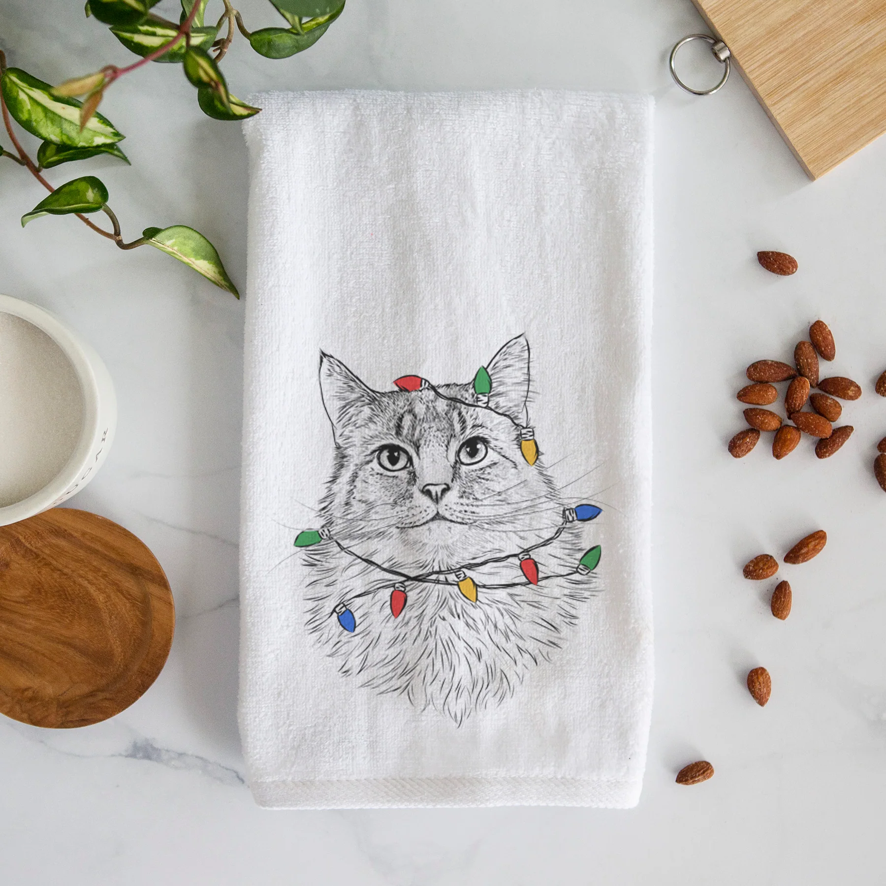 Olive the Cat Decorative Hand Towel - Image 5