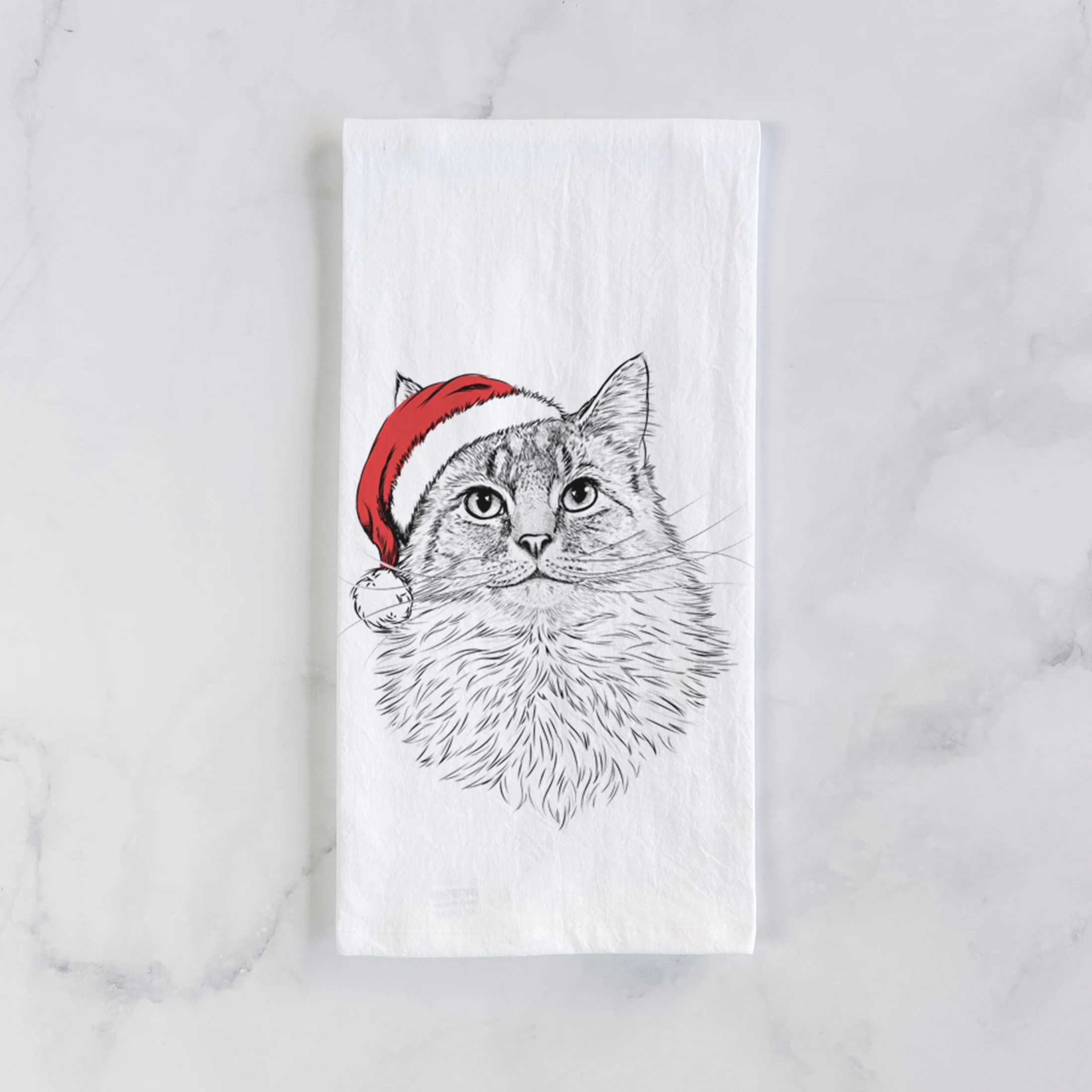 Olive the Cat Tea Towel - Image 2