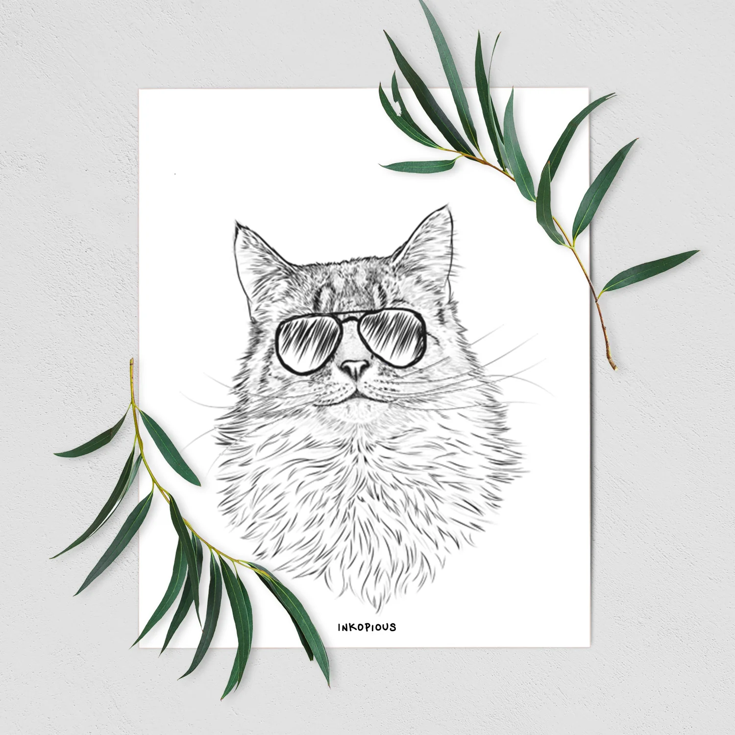 Olive the Cat Art Print - Image 3