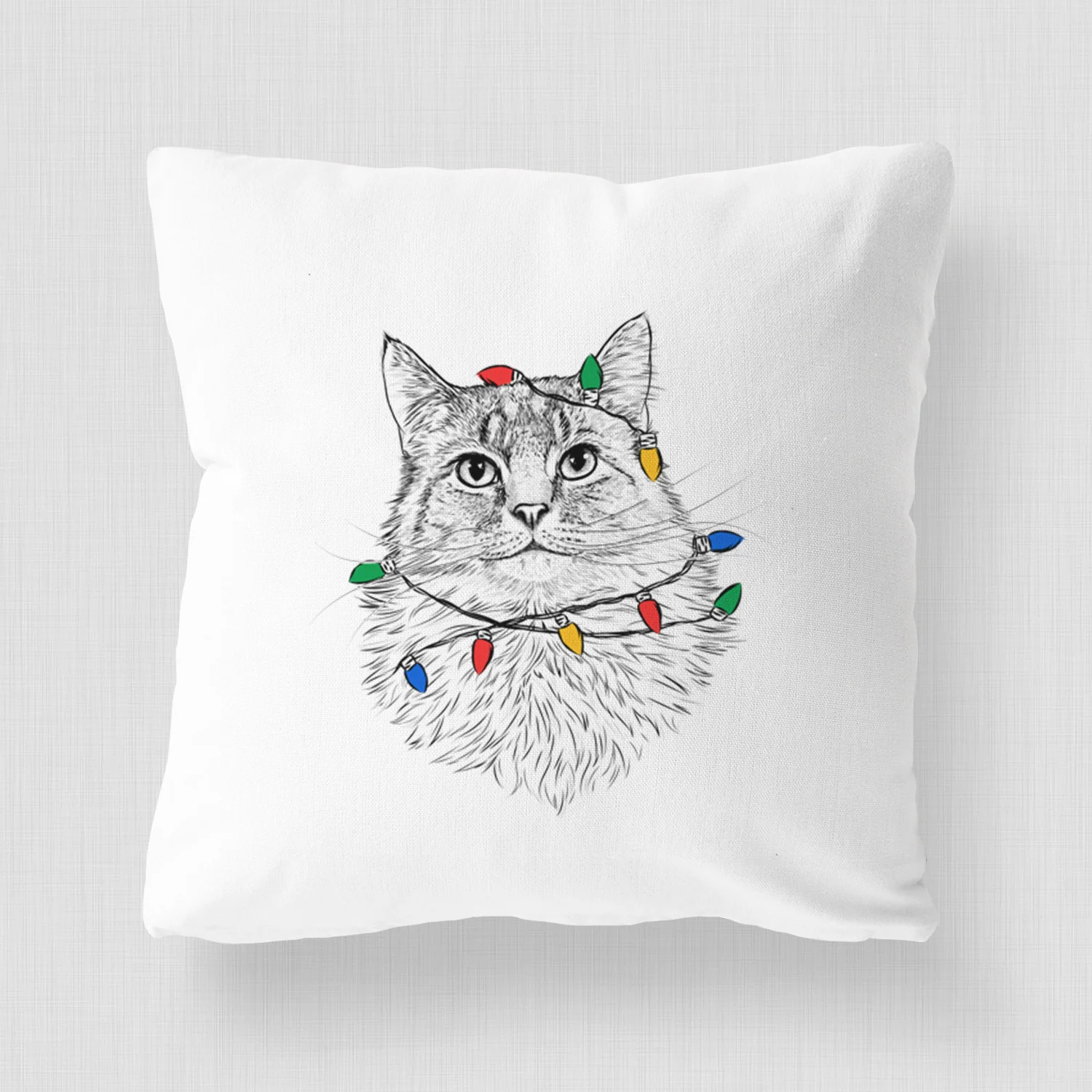 Olive the Cat - Throw Pillow Cover - Image 4