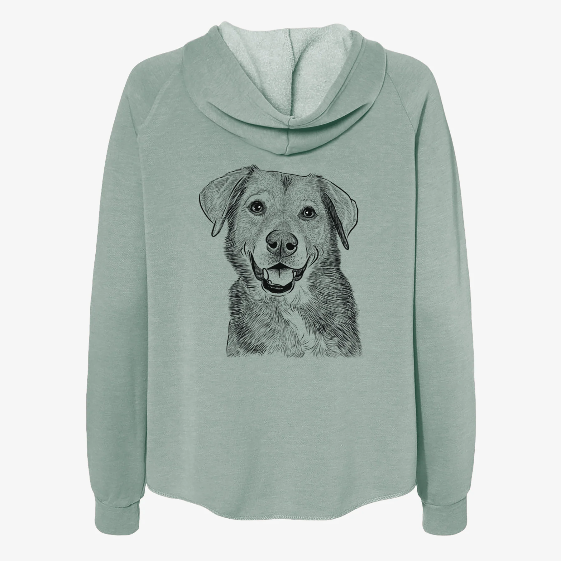 Oliver the Mixed Breed - Women's Cali Wave Zip-Up Sweatshirt - Image 4