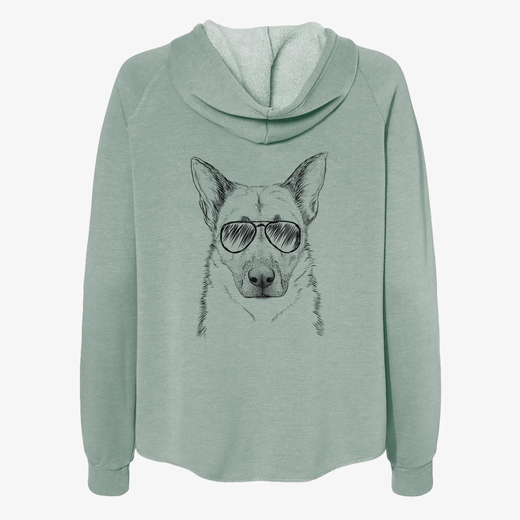 Oliverno the German Shepherd - Women's Cali Wave Zip-Up Sweatshirt - Image 7