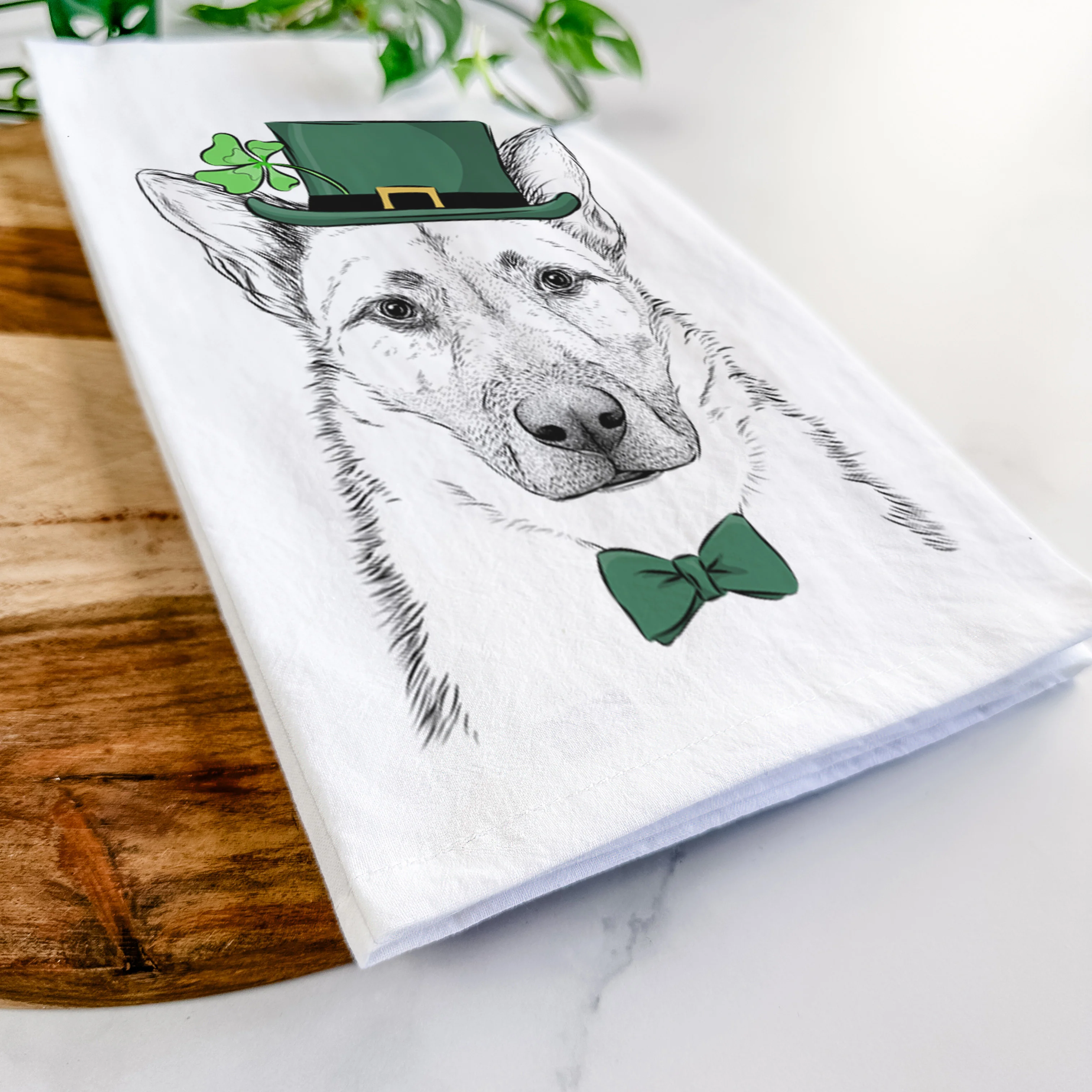 Oliverno the German Shepherd Tea Towel - Image 13