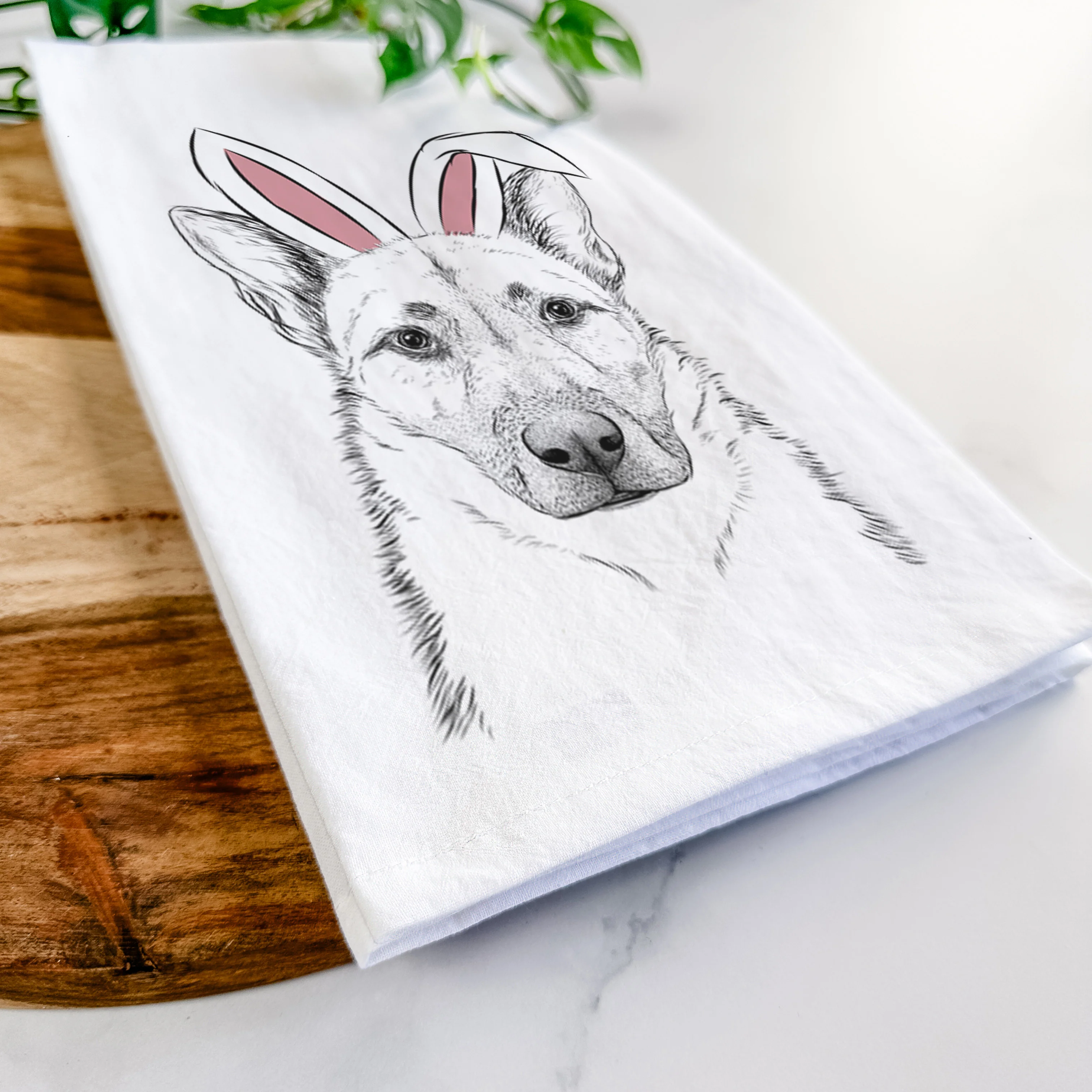 Oliverno the German Shepherd Tea Towel - Image 14