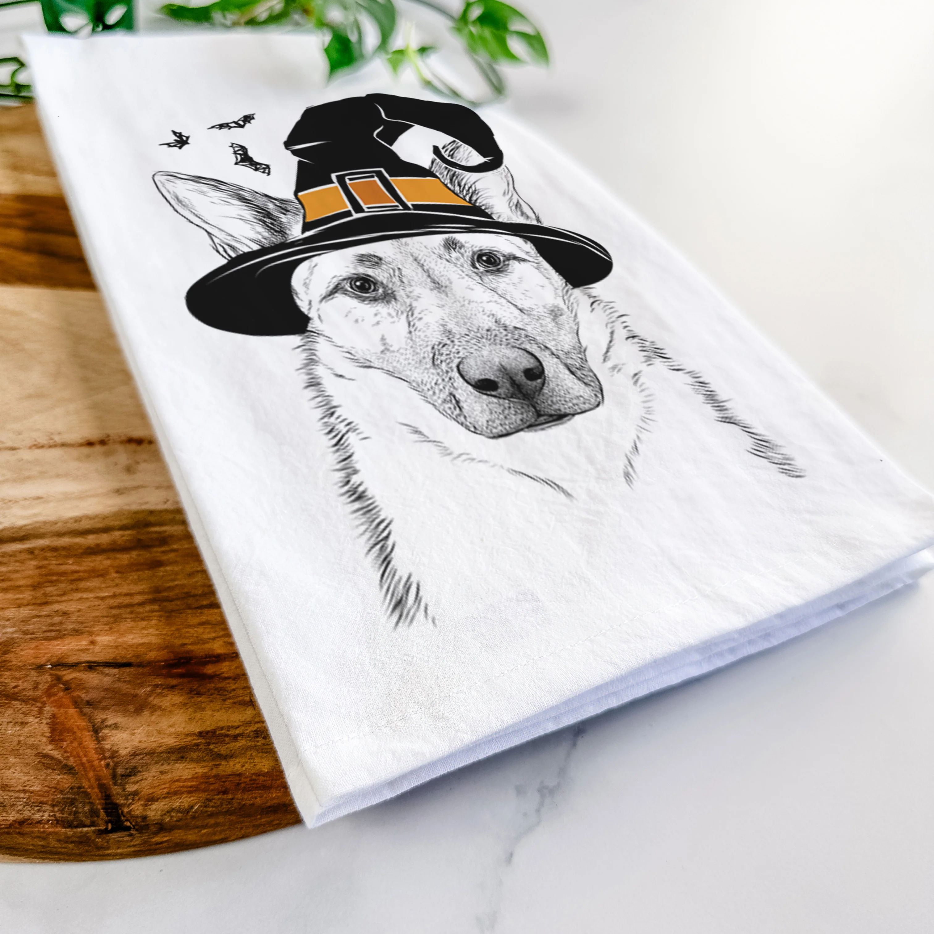 Oliverno the German Shepherd Tea Towel - Image 8