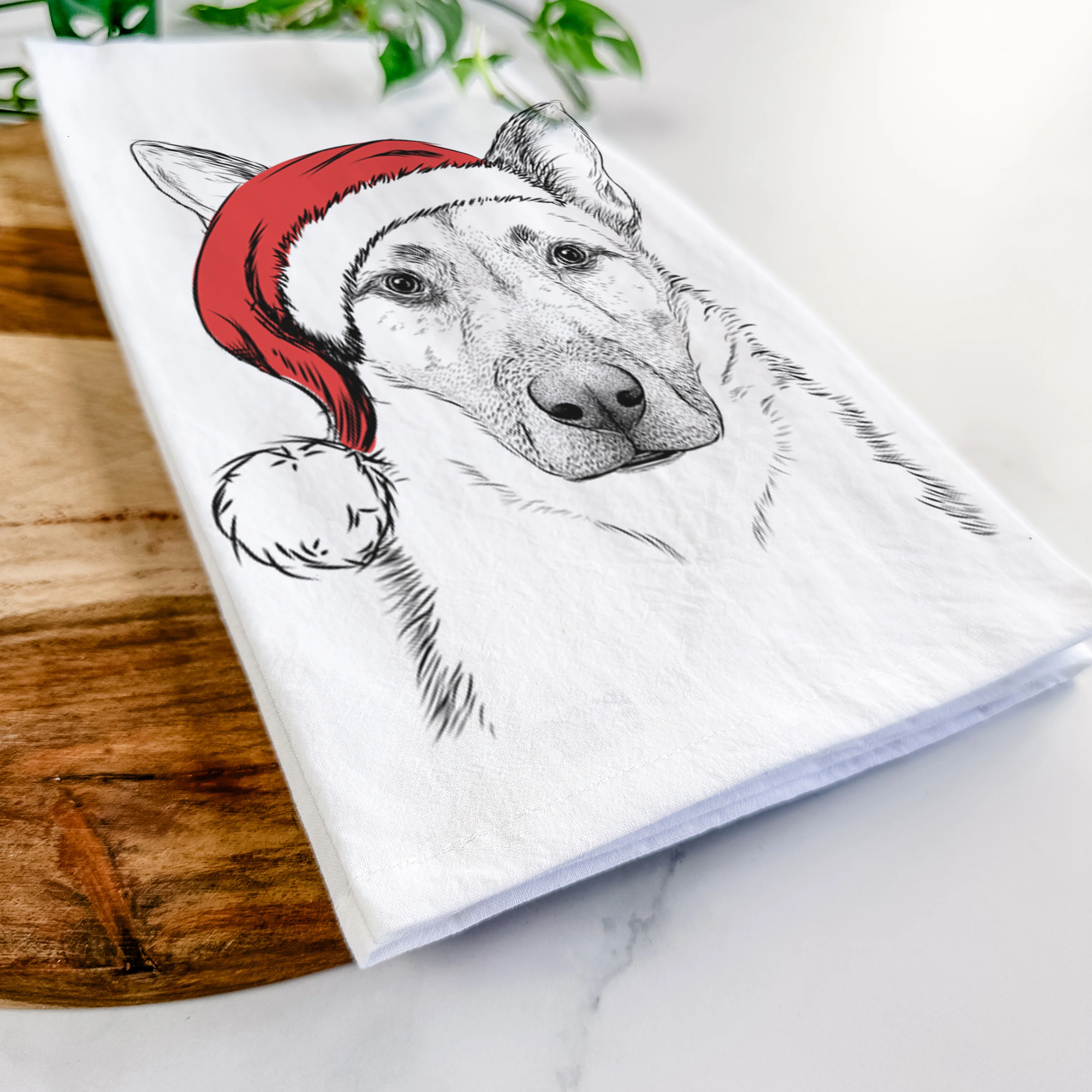 Oliverno the German Shepherd Tea Towel - Image 9
