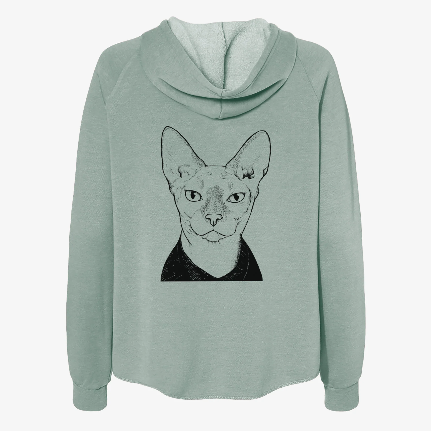 Oliver Watson the Sphynx Cat - Women's Cali Wave Zip-Up Sweatshirt - Image 4