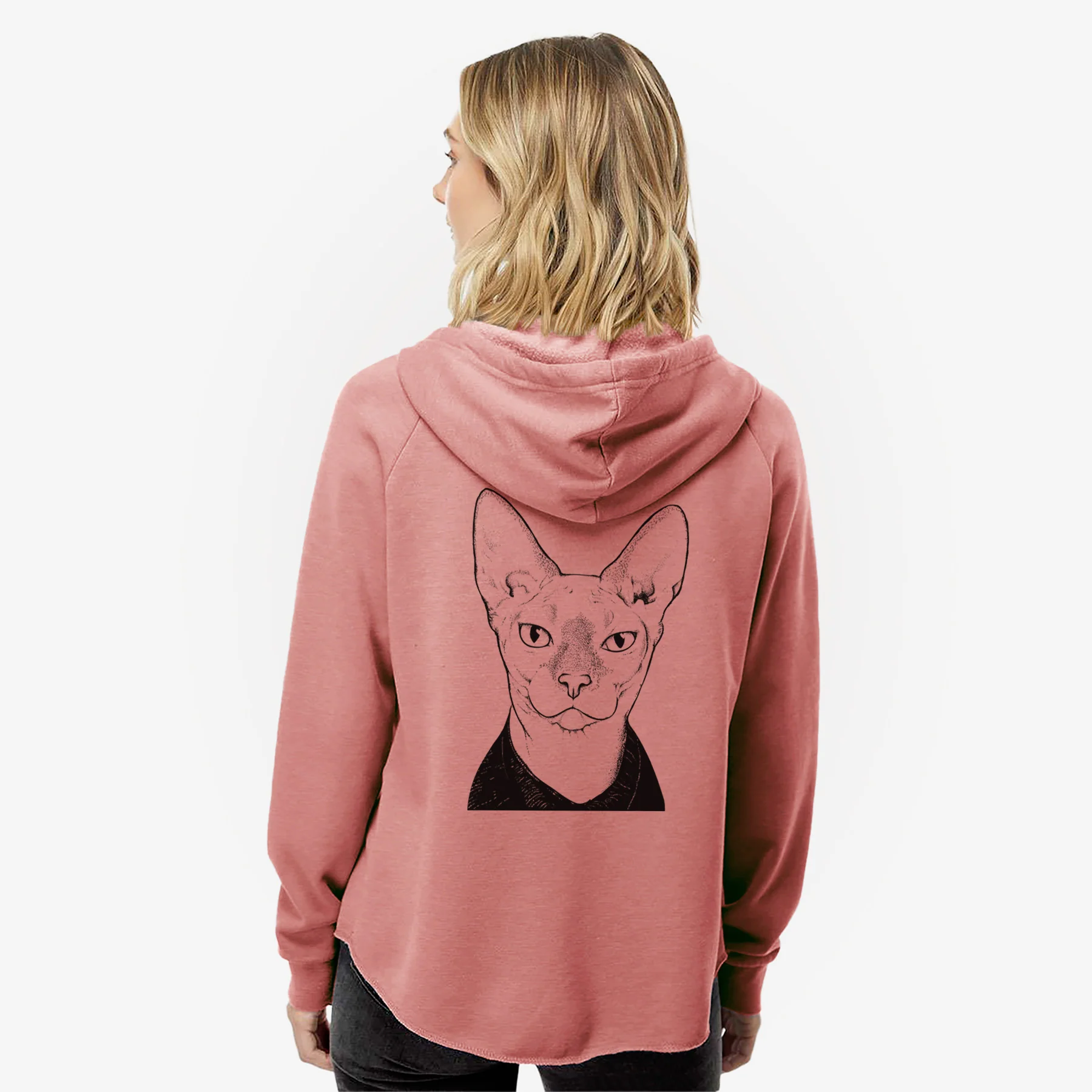Oliver Watson the Sphynx Cat - Women's Cali Wave Zip-Up Sweatshirt - Image 5