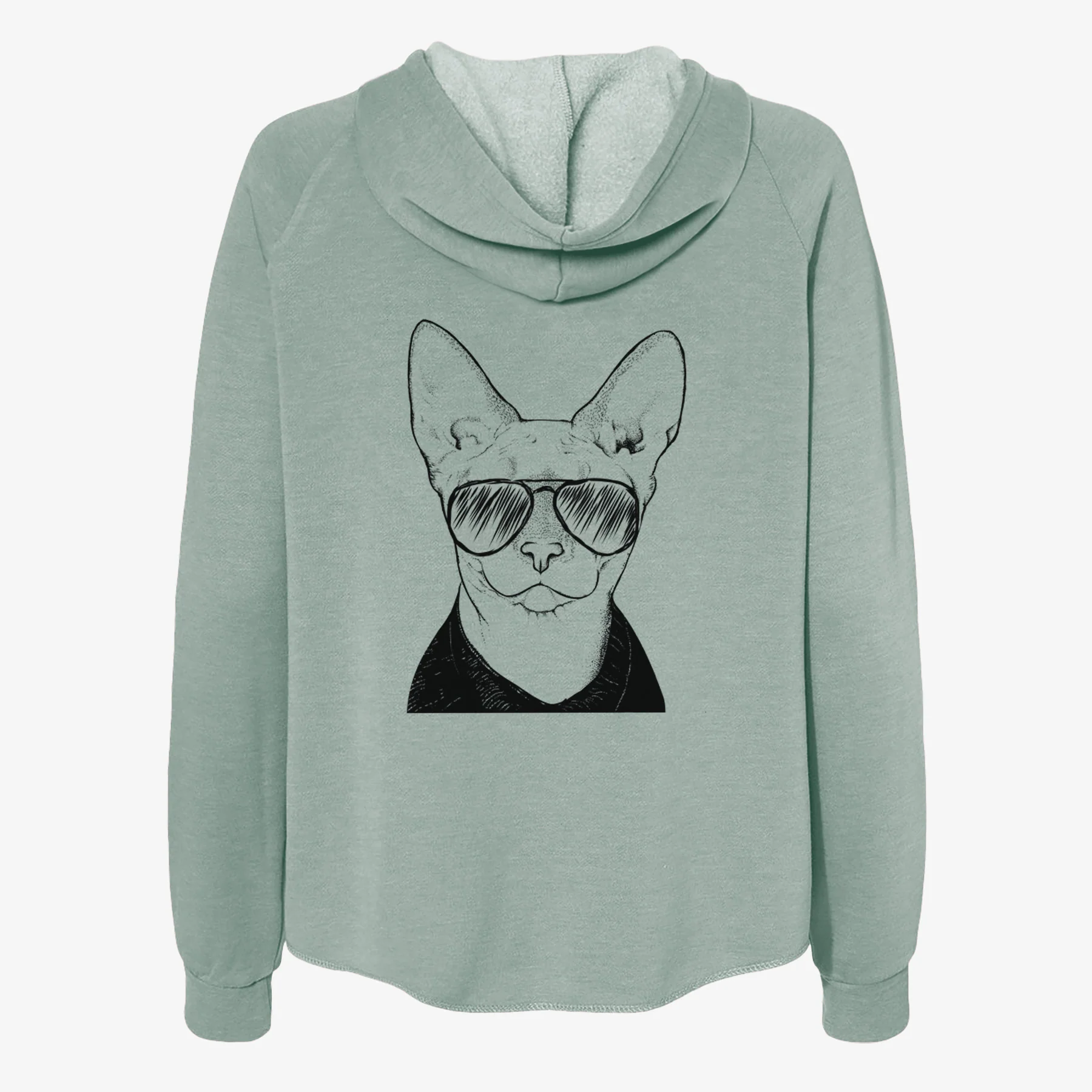 Oliver Watson the Sphynx Cat - Women's Cali Wave Zip-Up Sweatshirt - Image 7