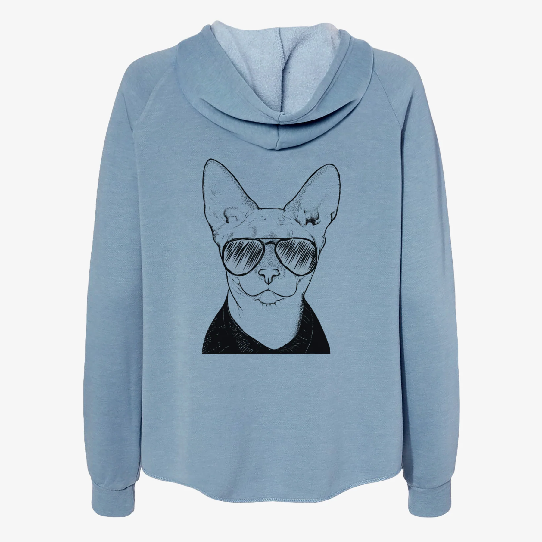 Oliver Watson the Sphynx Cat - Women's Cali Wave Zip-Up Sweatshirt - Image 9