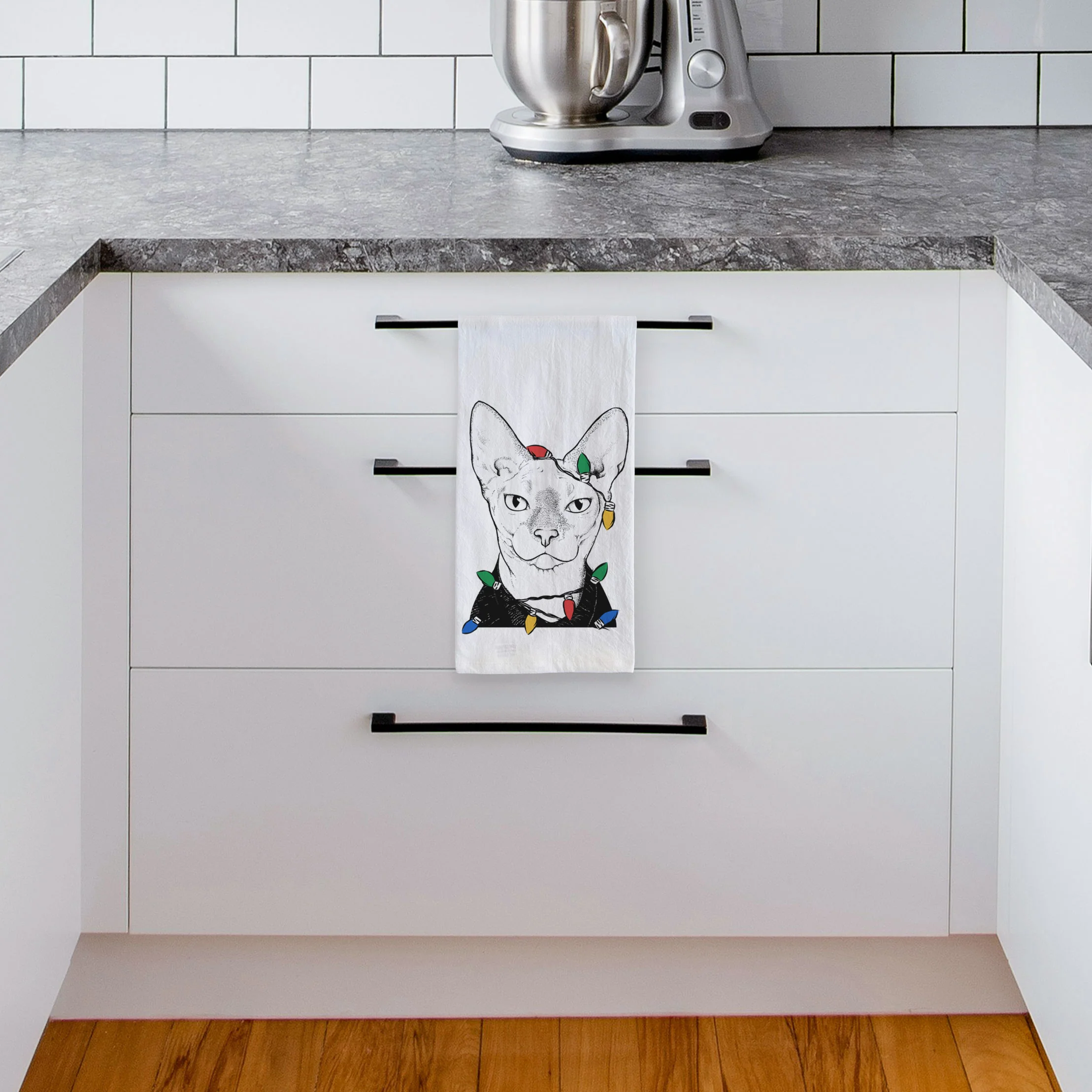 Oliver Watson the Sphynx Cat Tea Towel - Image 4