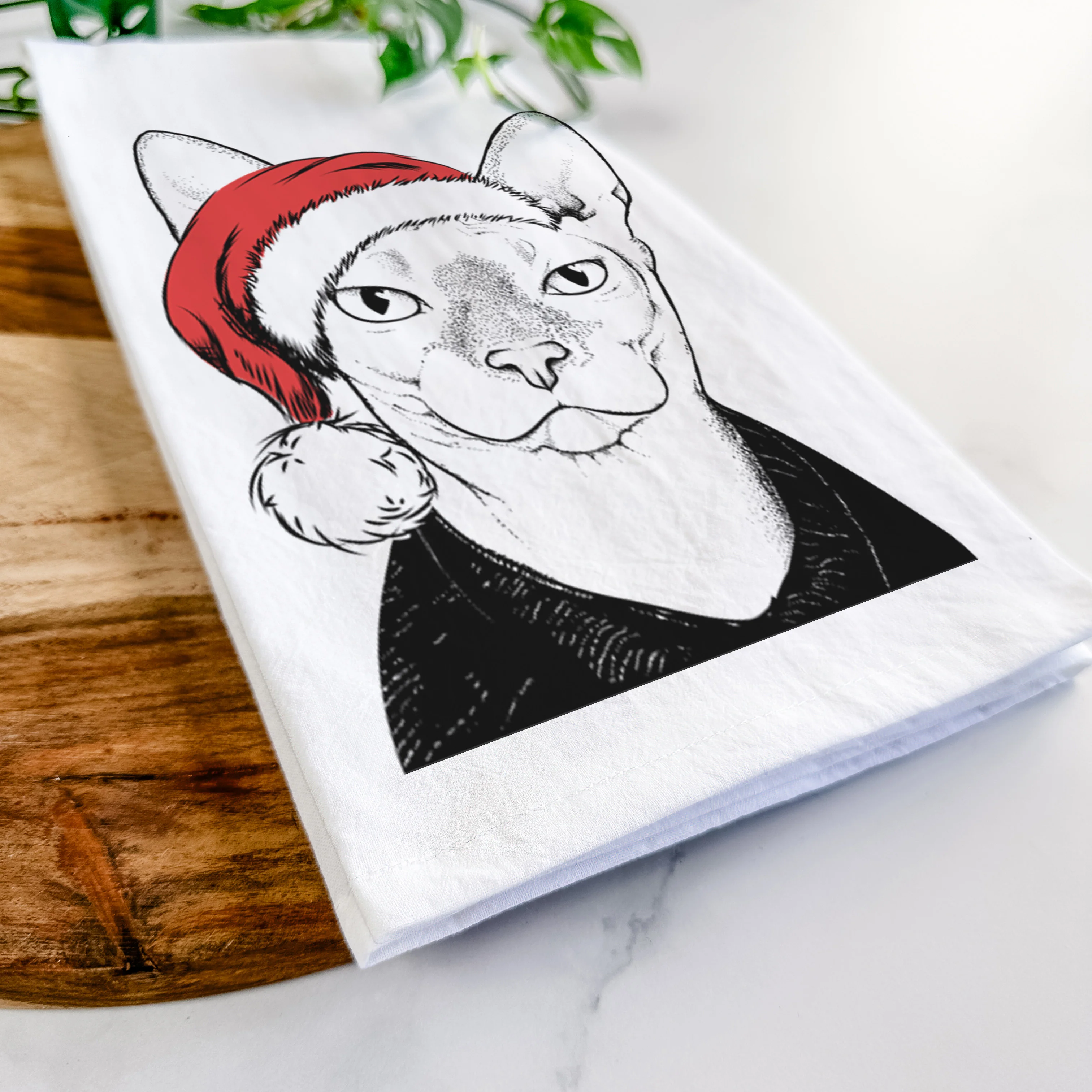 Oliver Watson the Sphynx Cat Tea Towel - Image 9