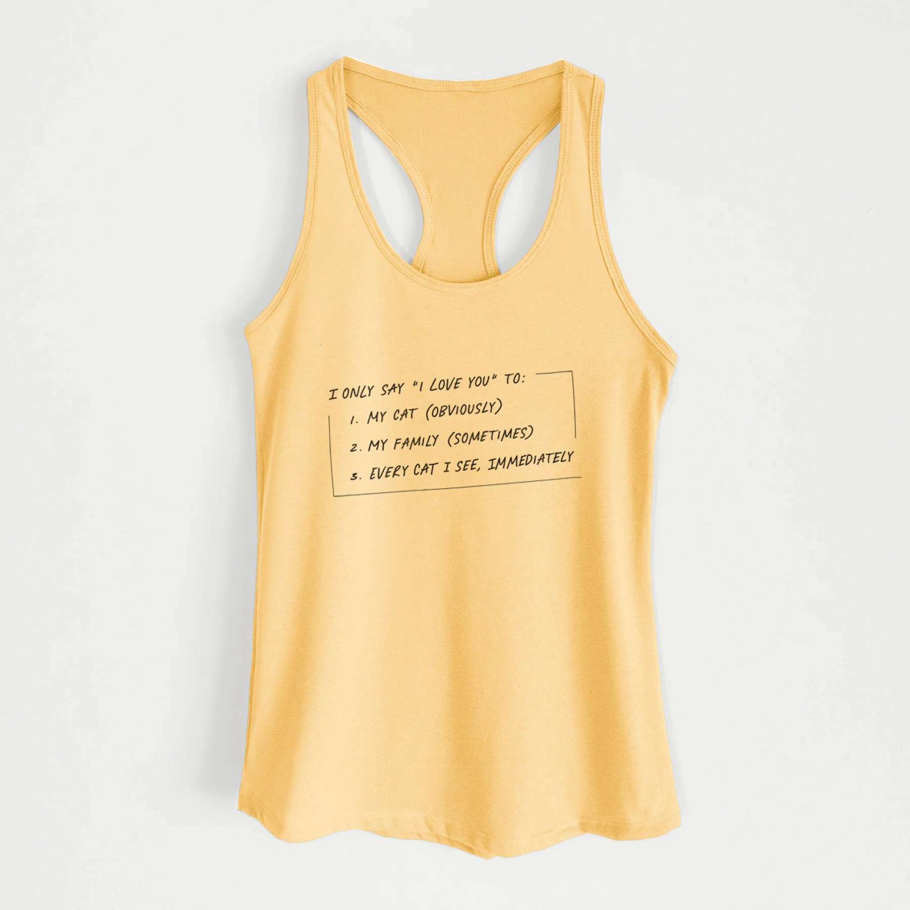 I Only Say I Love You To - Cat - Women's Racerback Tanktop - Image 3