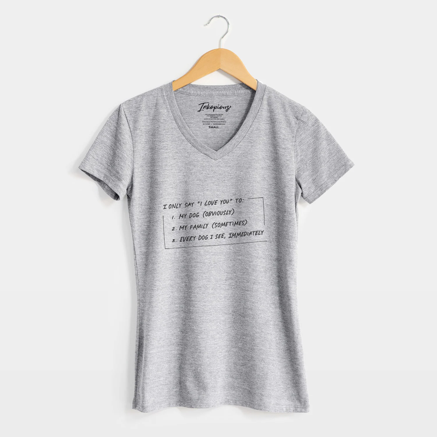 I Only Say I Love You To - Dog - Women's Perfect V-neck Shirt