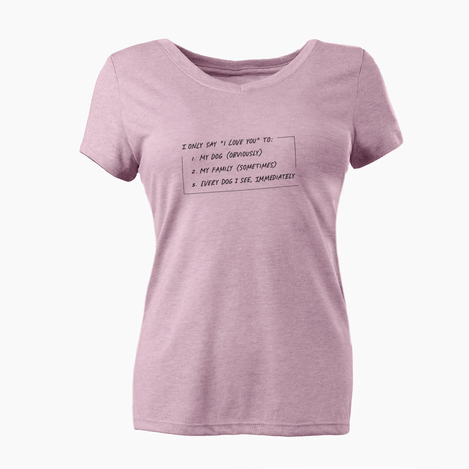 I Only Say I Love You To - Dog - Women's Perfect V-neck Shirt - Image 3