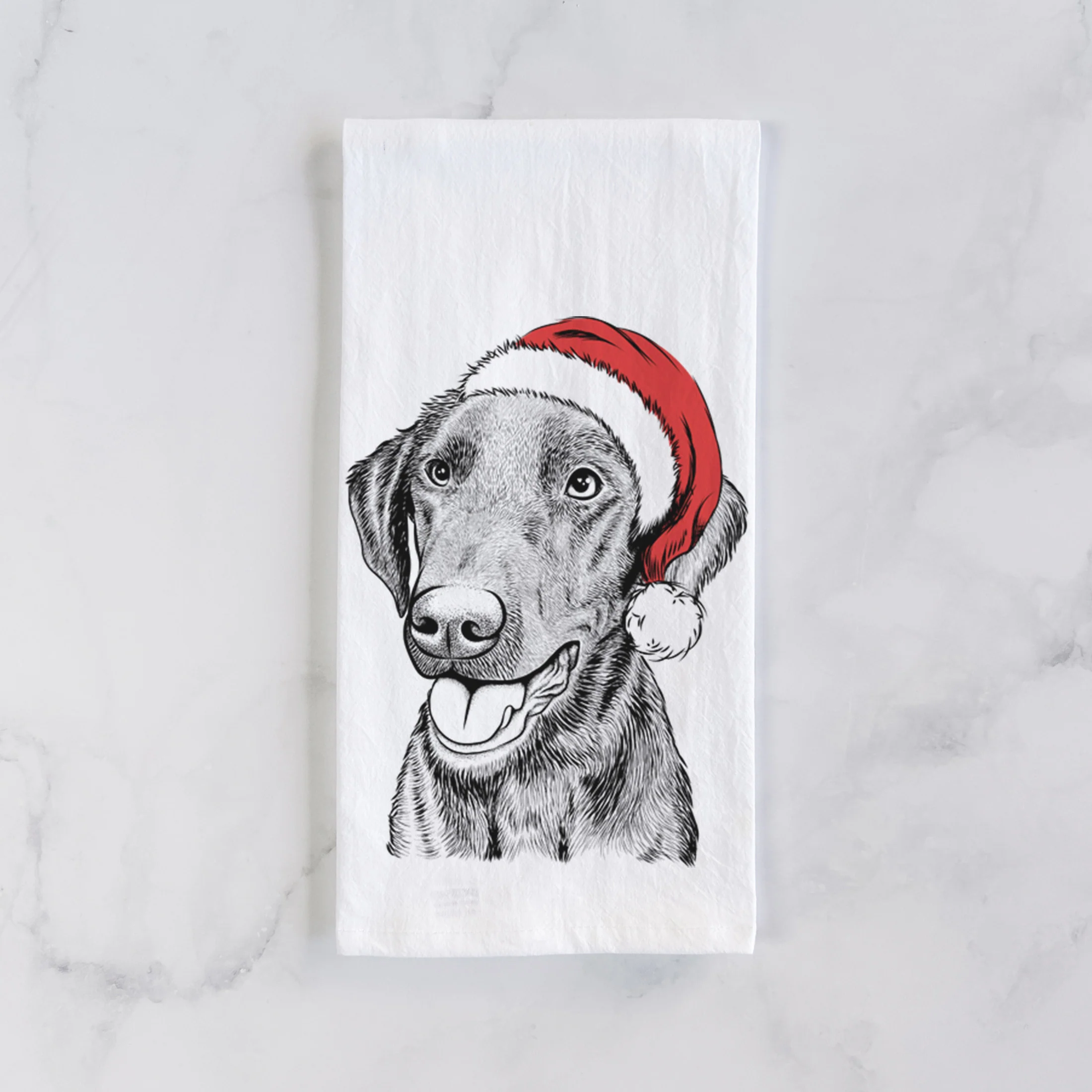 Onyx the Labrador Retriever Tea Towel - Image 2