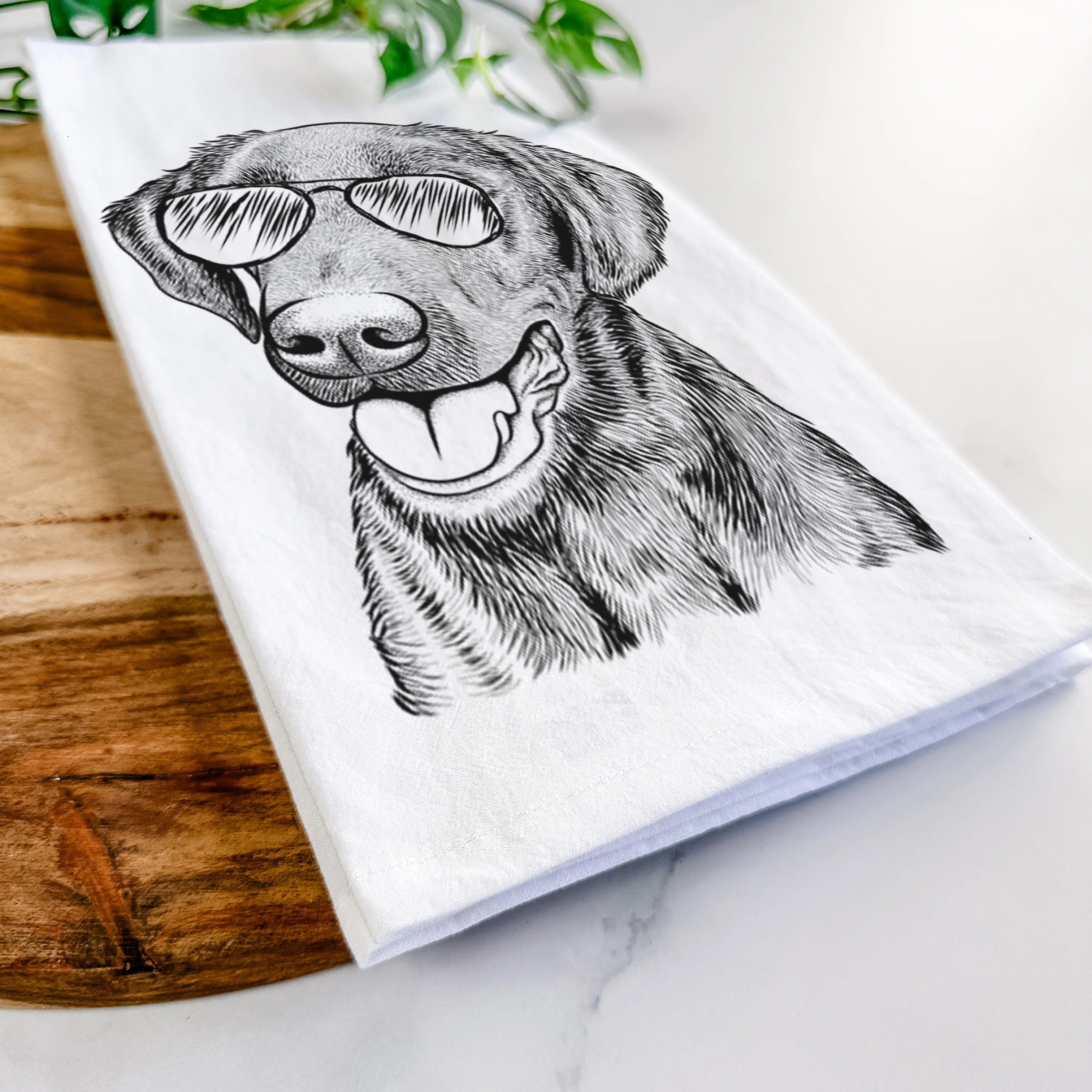 Onyx the Labrador Retriever Tea Towel - Image 6