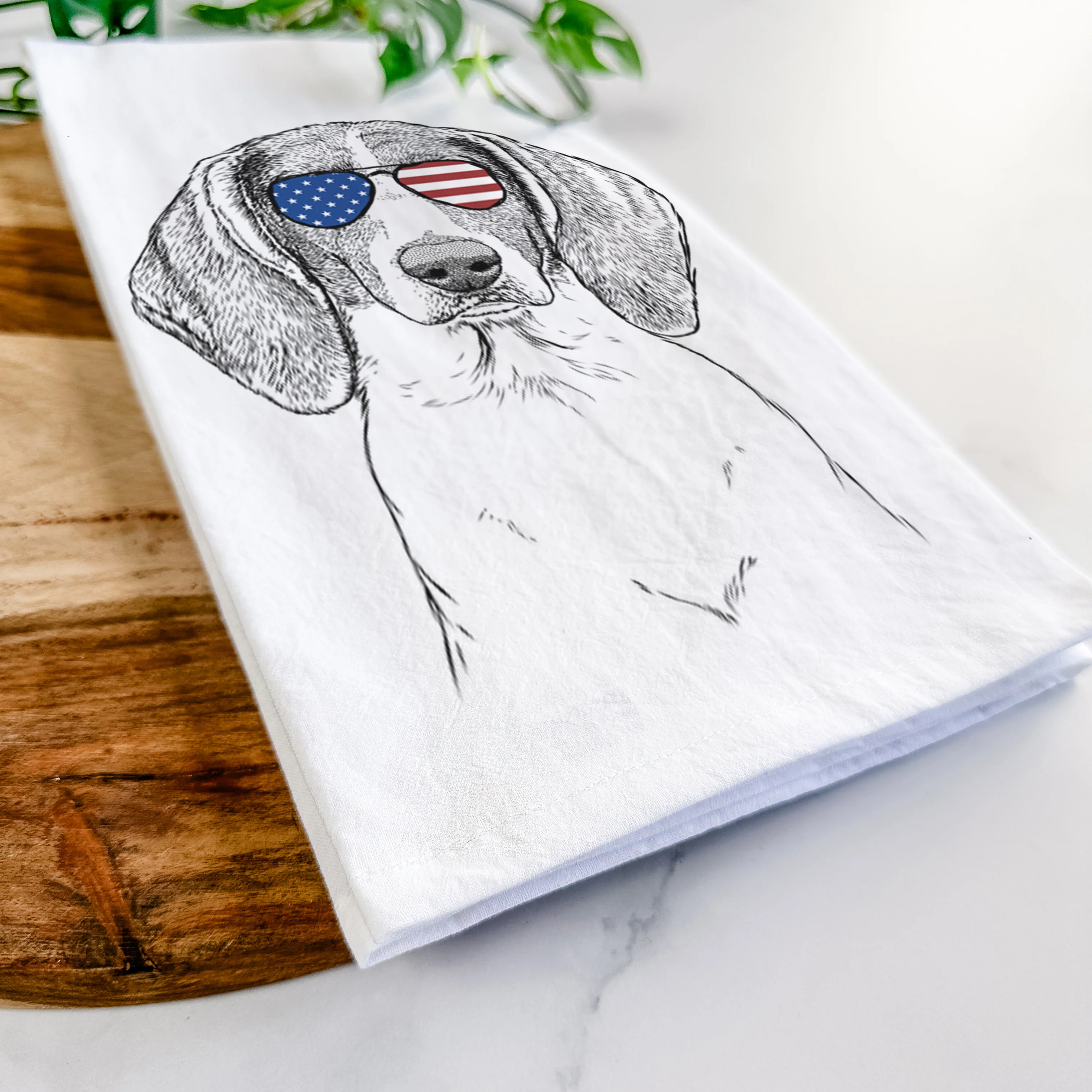 Orin the Treeing Walker Coonhound Tea Towel - Image 12