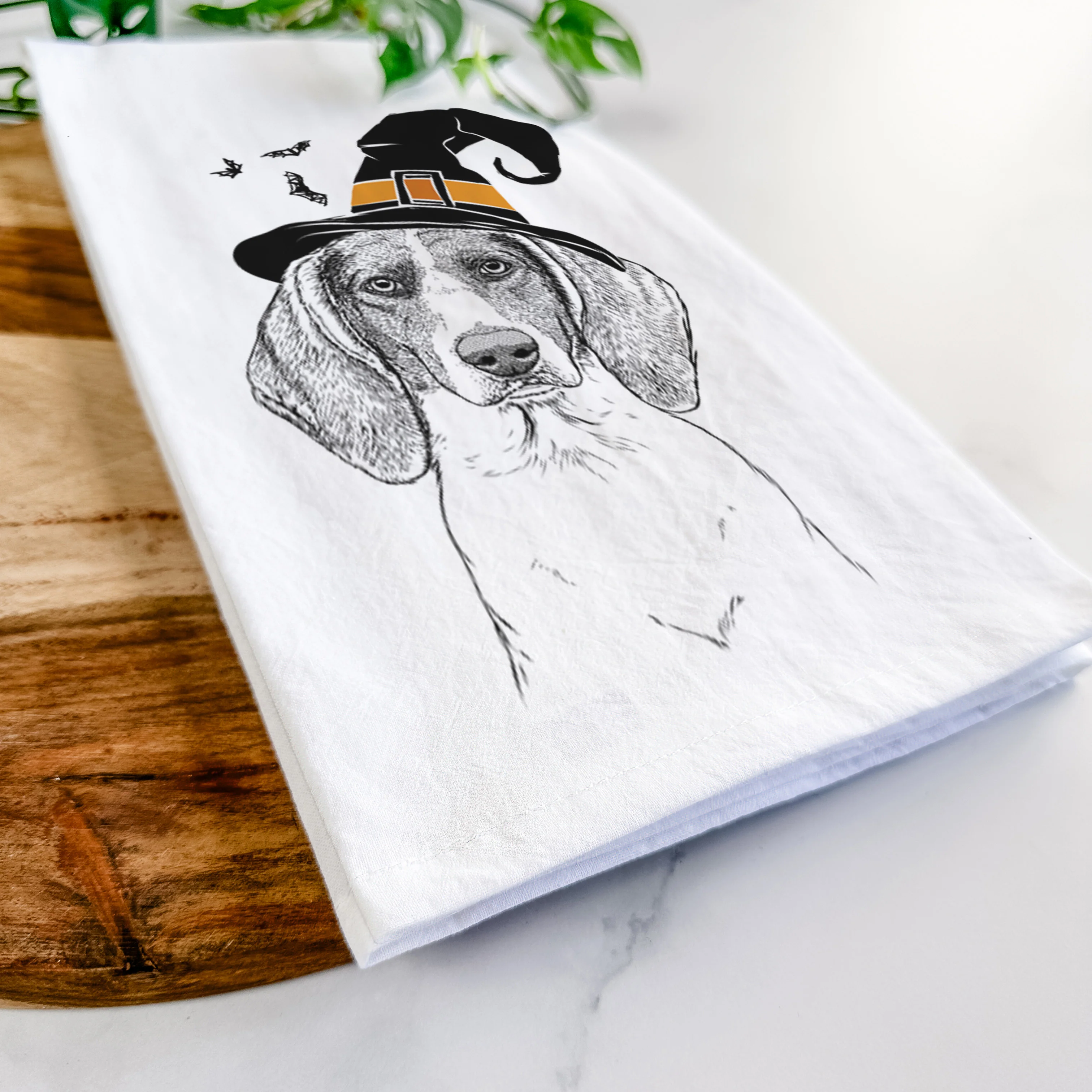 Orin the Treeing Walker Coonhound Tea Towel - Image 8