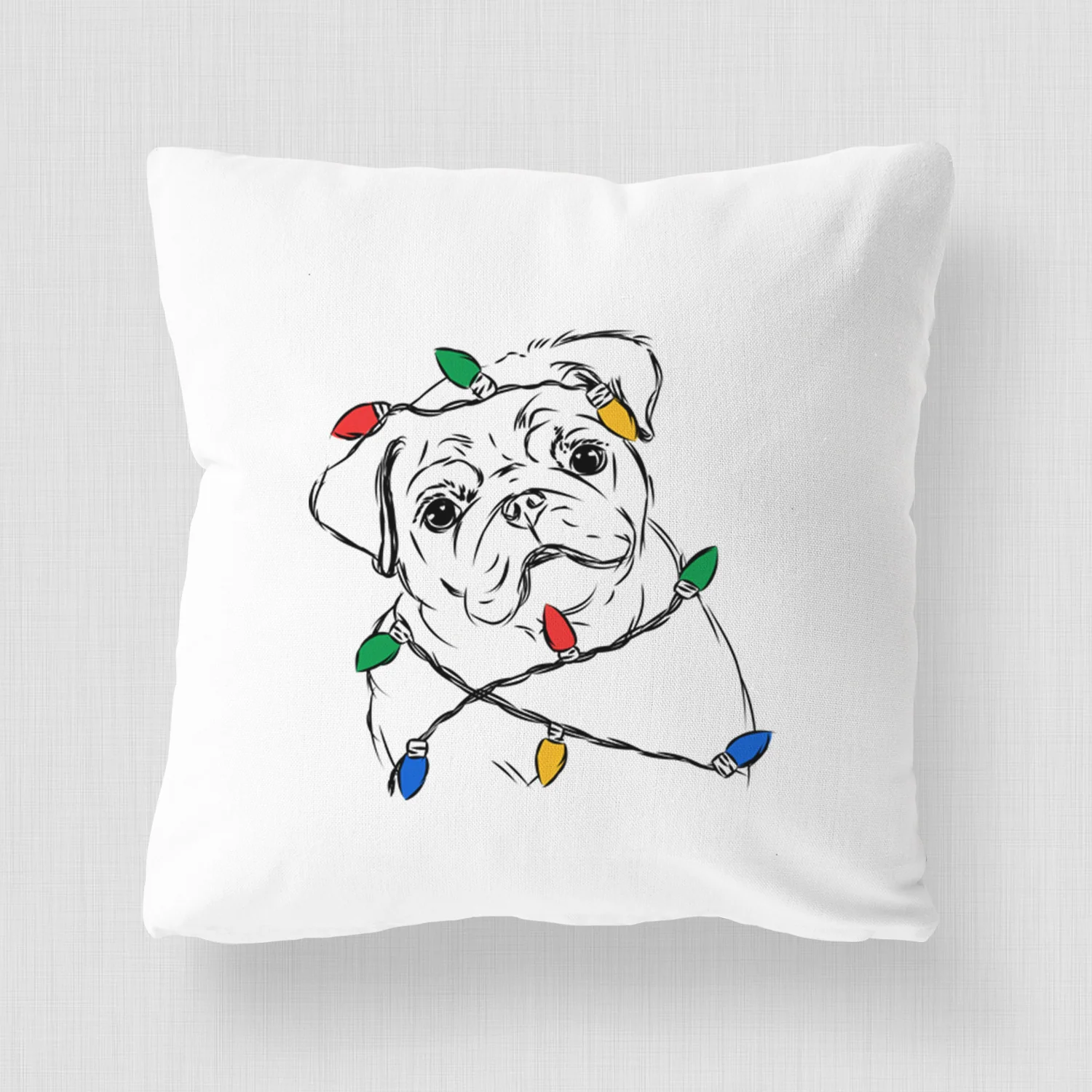Otis the Pug - Throw Pillow Cover - Image 4