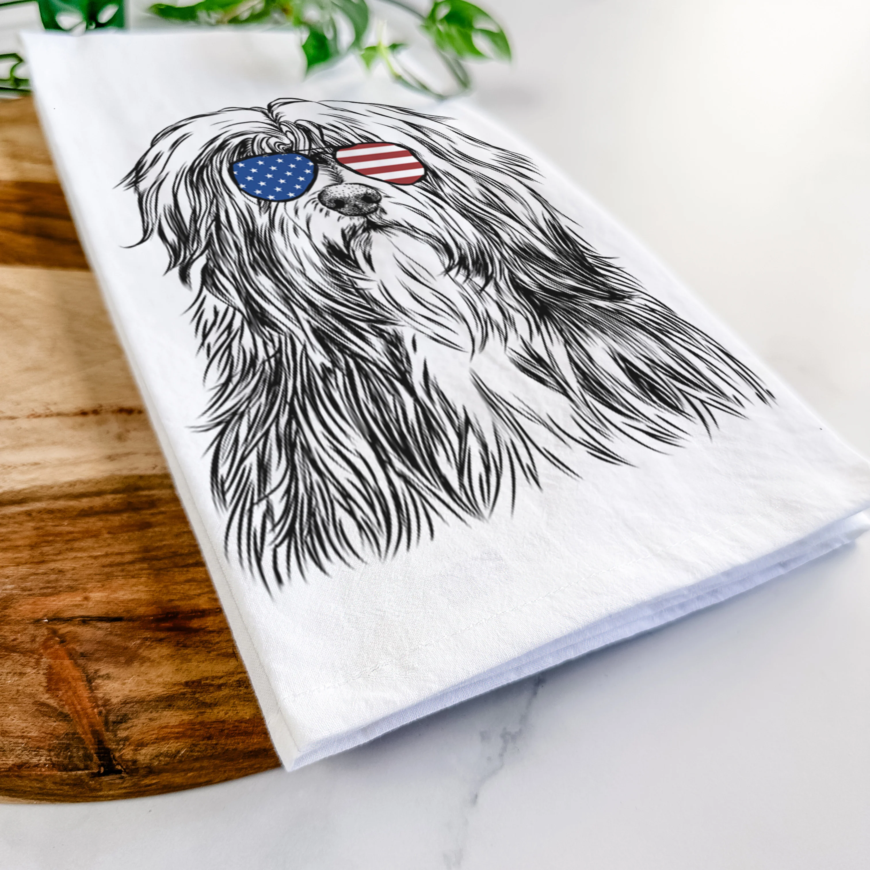 Otto the Polish Lowland Sheepdog Tea Towel - Image 12