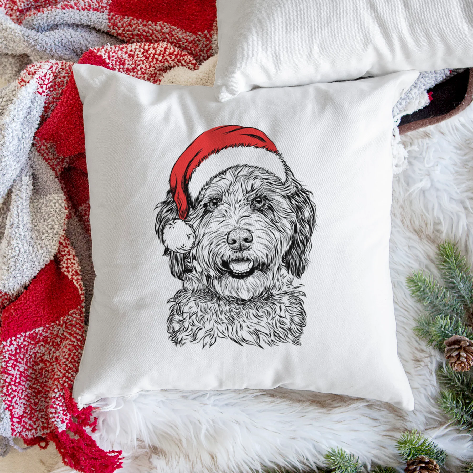 Palmer the Aussiedoodle - Throw Pillow Cover - Image 3