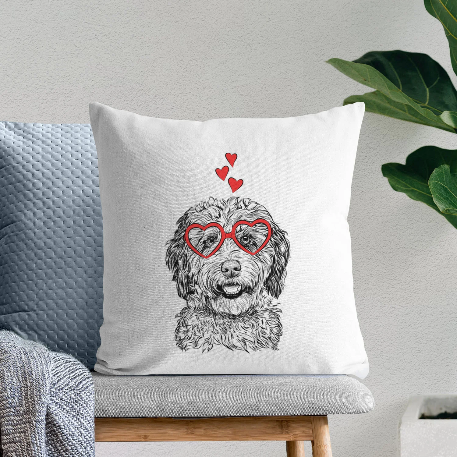 Palmer the Aussiedoodle - Throw Pillow Cover - Image 7