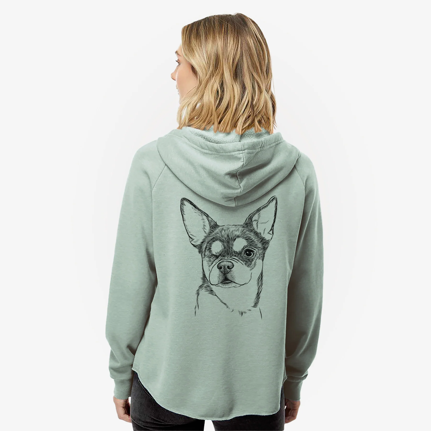 Paris the Chihuahua - Women's Cali Wave Zip-Up Sweatshirt - Image 2