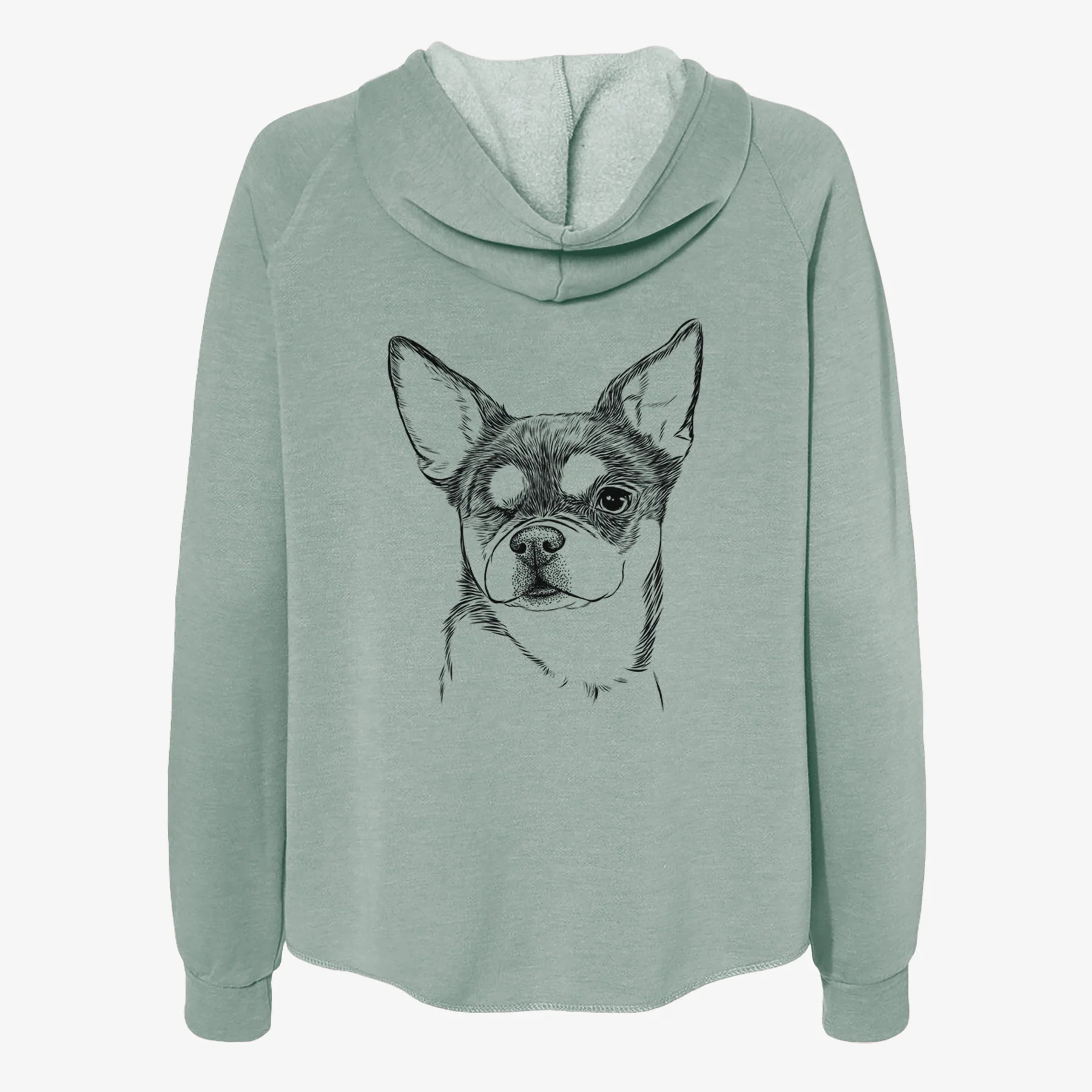 Paris the Chihuahua - Women's Cali Wave Zip-Up Sweatshirt - Image 4