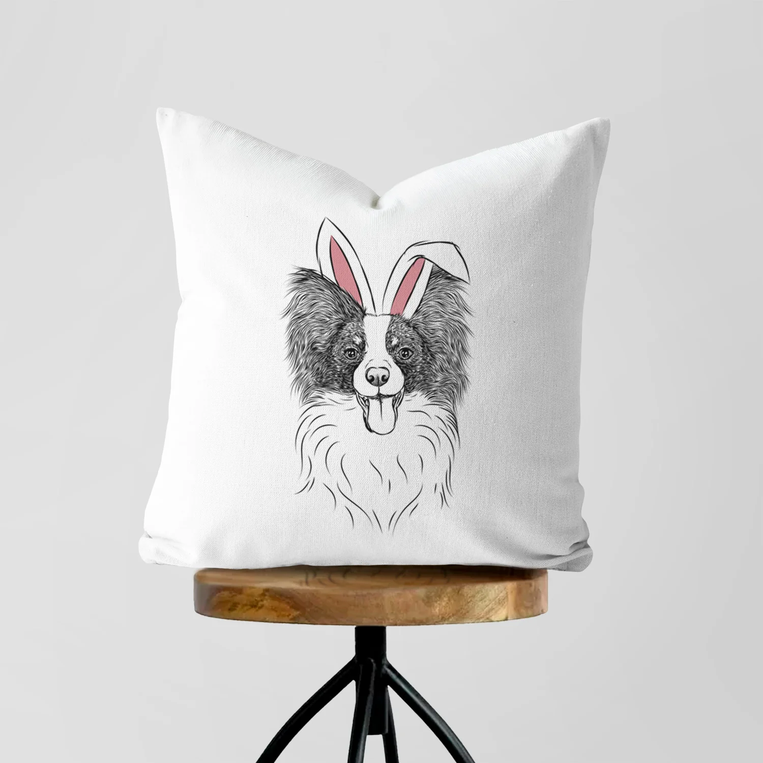 Patrick the Papillon - Throw Pillow Cover - Image 5