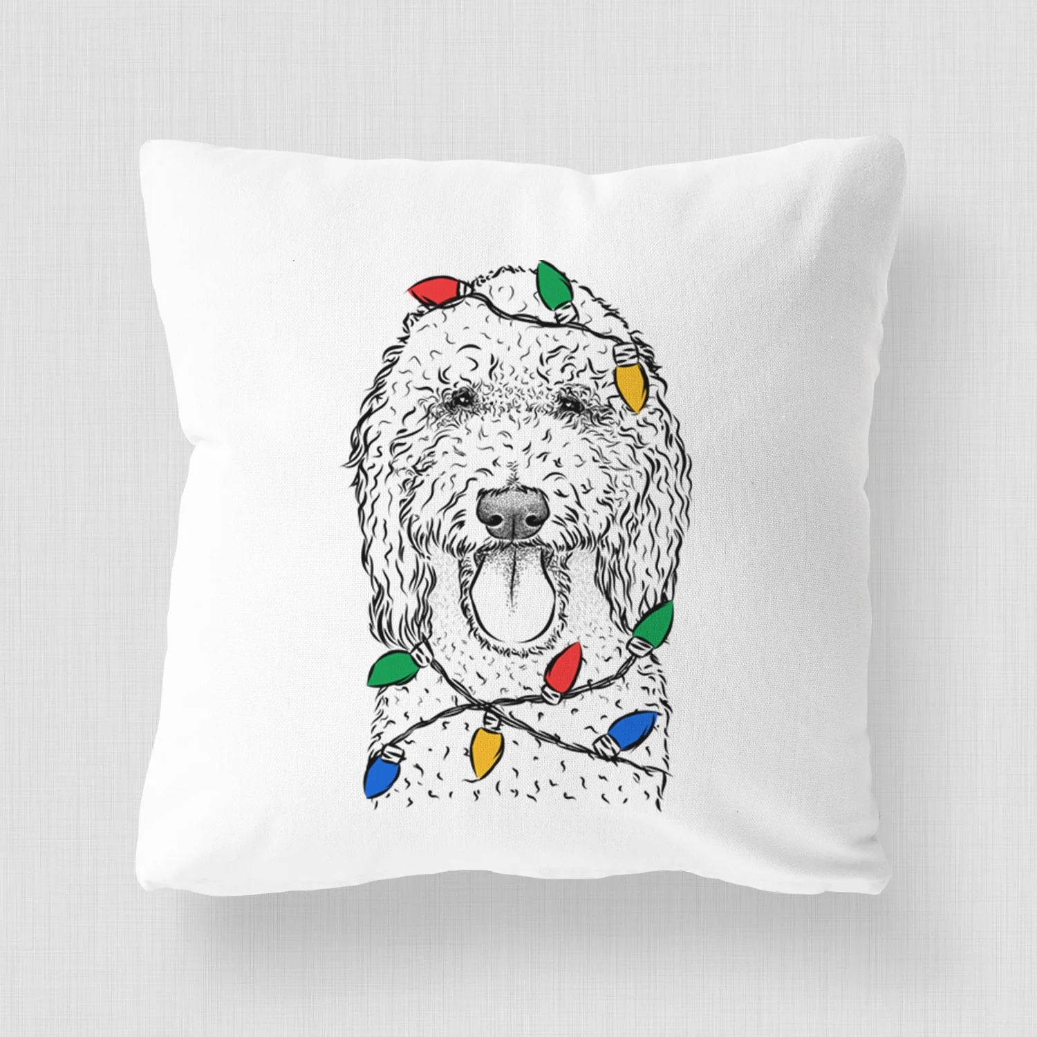 Pavlov the Goldendoodle - Throw Pillow Cover - Image 4