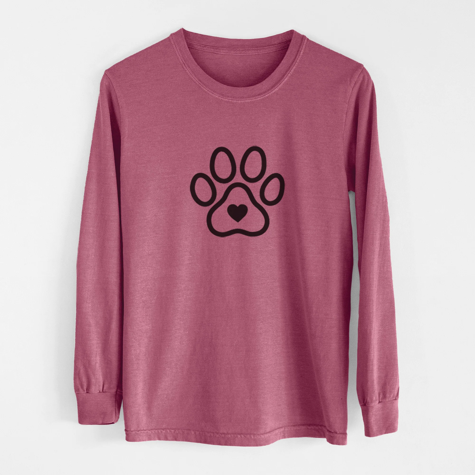 Paw with Heart - Men's Heavyweight 100% Cotton Long Sleeve - Image 11