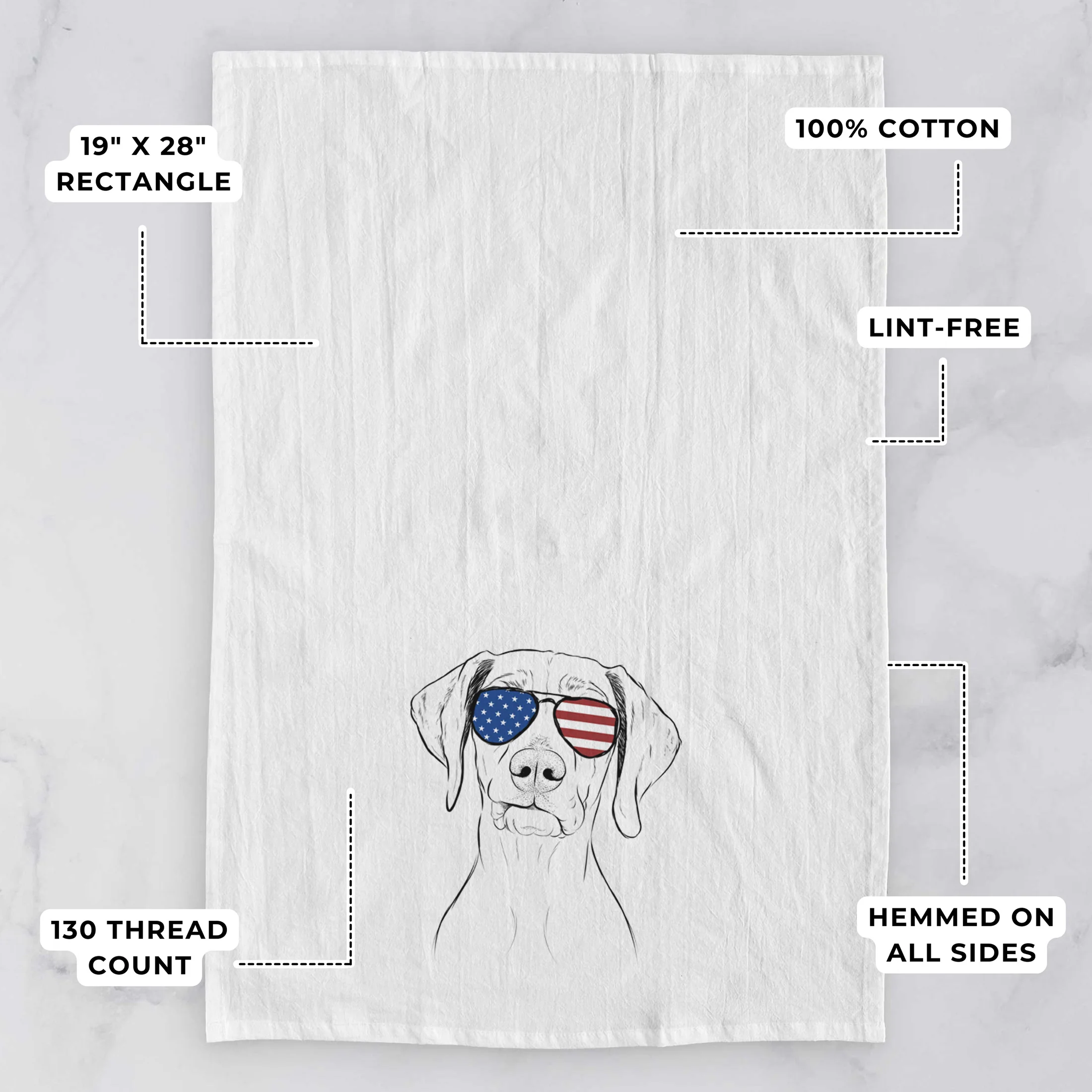 Pawley the Vizsla Tea Towel - Image 3