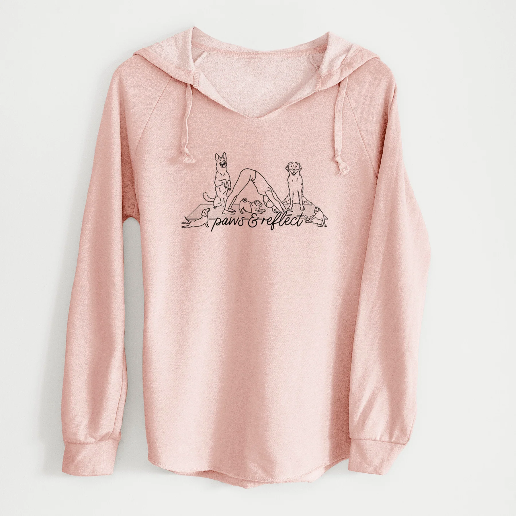 Paws and Reflect - Yoga with Dogs - Cali Wave Hooded Sweatshirt - Image 5