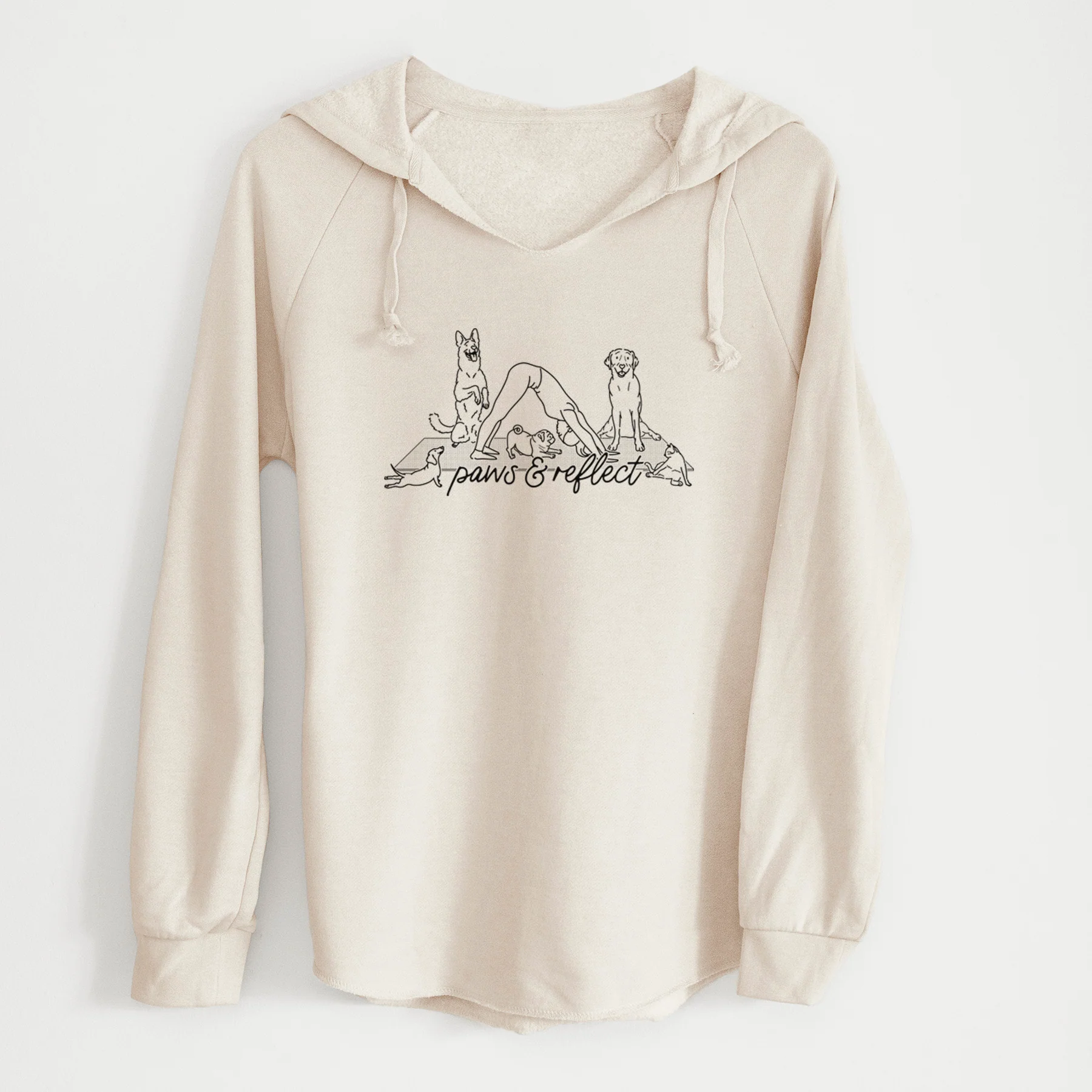 Paws and Reflect - Yoga with Dogs - Cali Wave Hooded Sweatshirt - Image 7