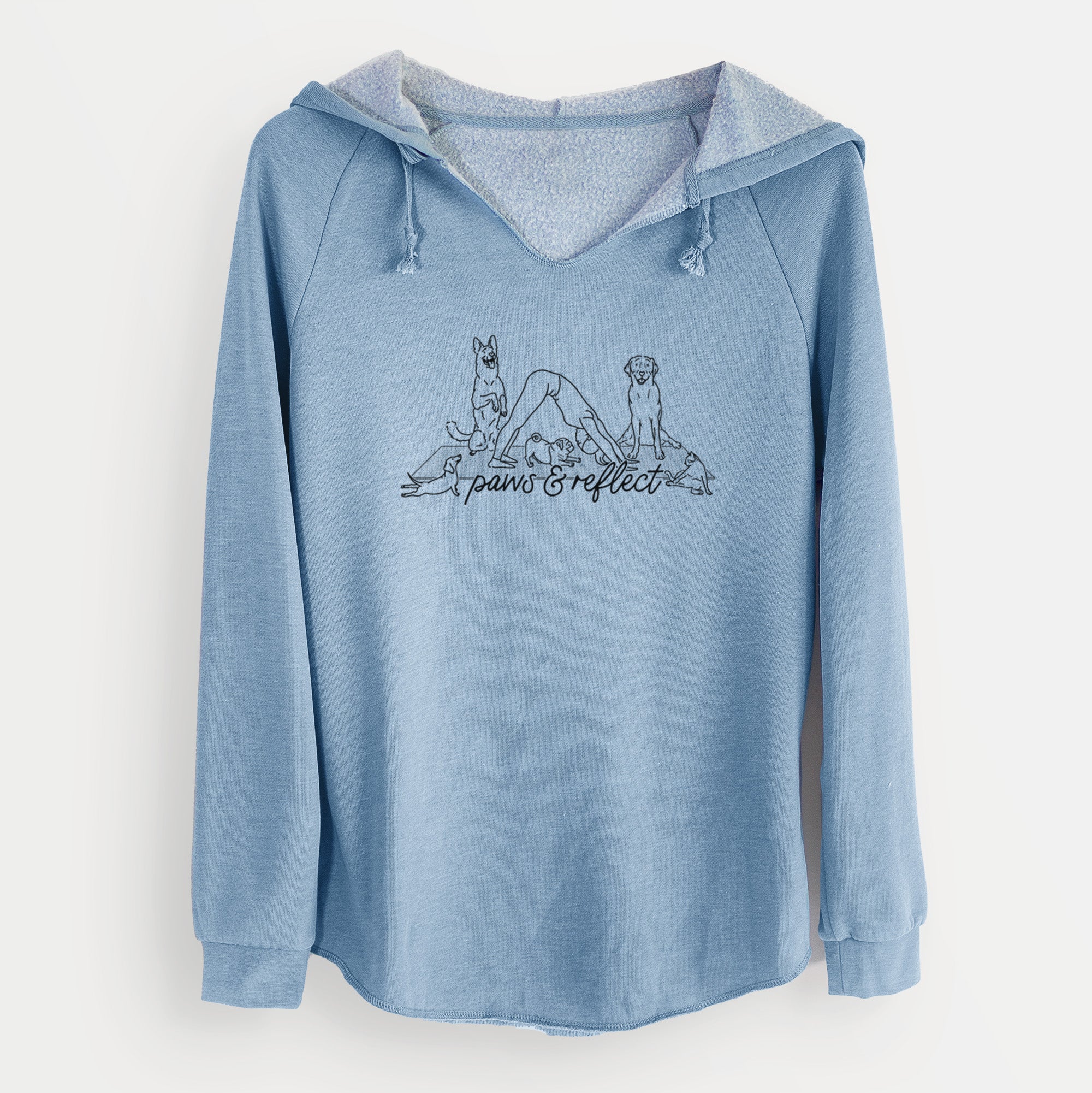 Paws and Reflect - Yoga with Dogs - Cali Wave Hooded Sweatshirt - Image 8