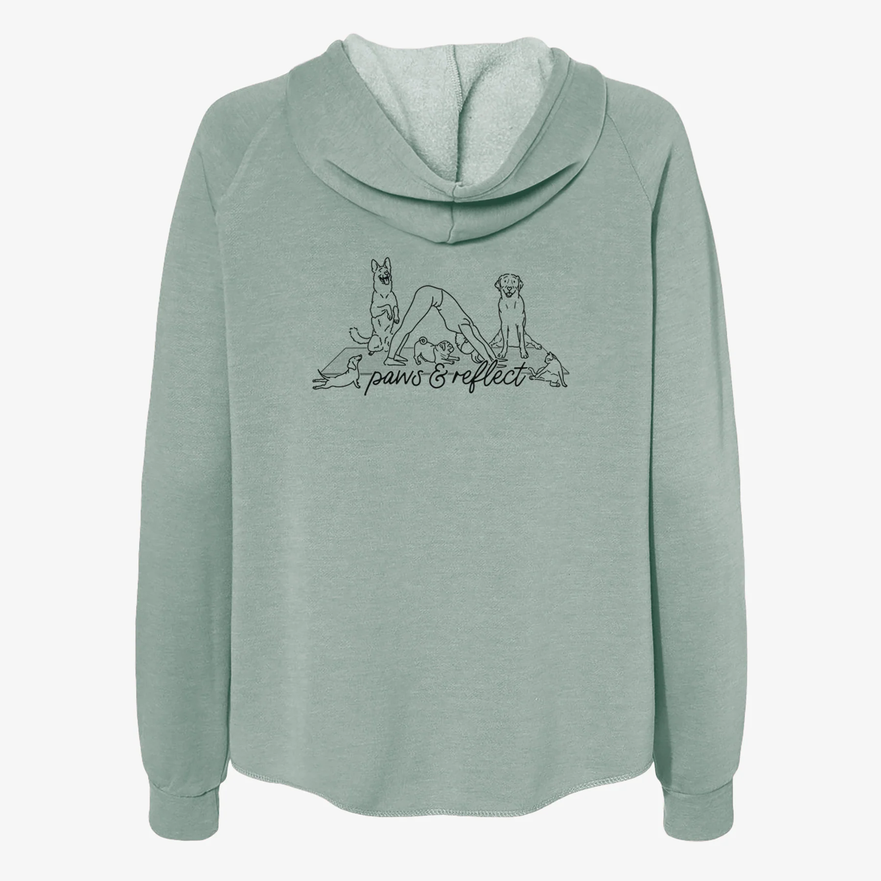 Paws and Reflect - Yoga with Dogs - Women's Cali Wave Zip-Up Sweatshirt - Image 4